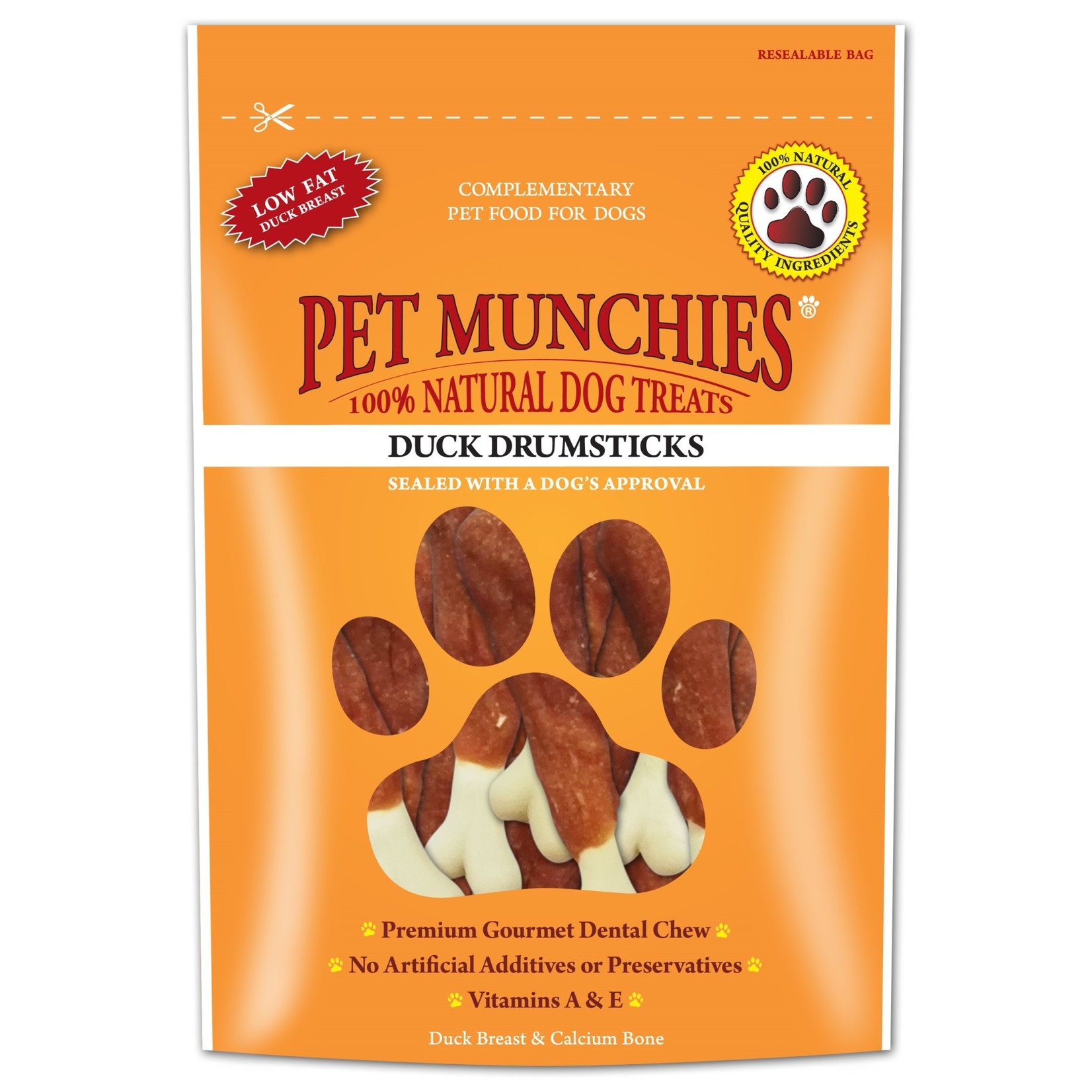 Pet Munchies Duck Drumsticks 100% Natural Dog Treats, 100g