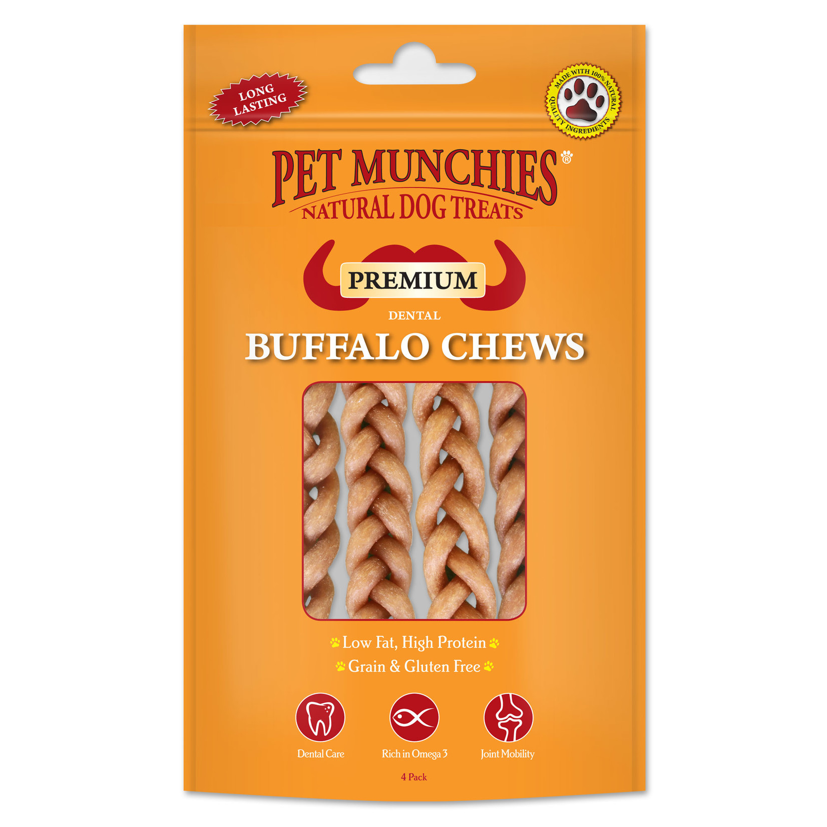 Pet Munchies Premium Dental Buffalo Chew Natural Dog Treat