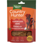 natures menu Country Hunter Superfood Bar Chicken with Coconut & Chia Seeds Dog Treats, 100g