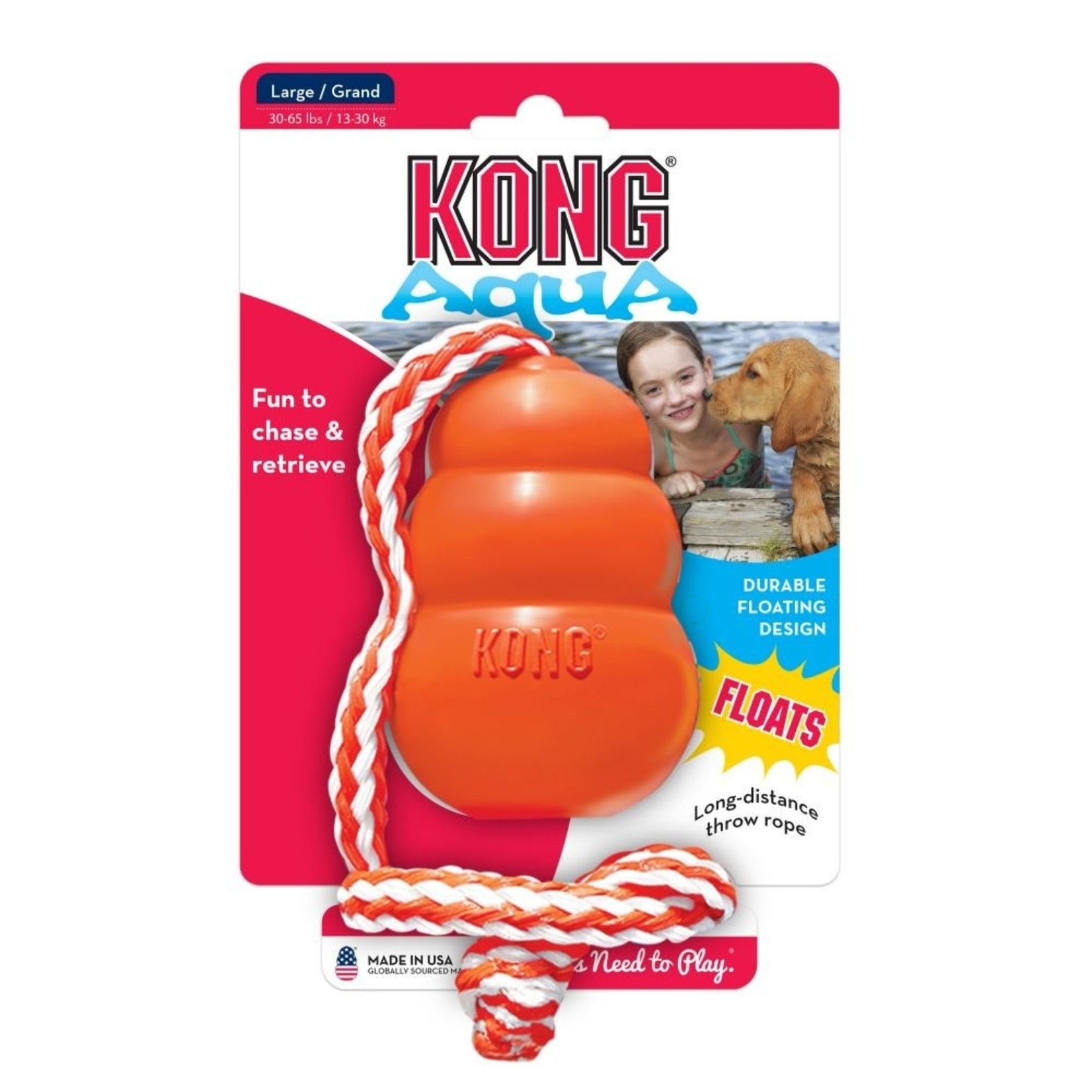 KONG Aqua Cool Floating Dog Toy with Rope