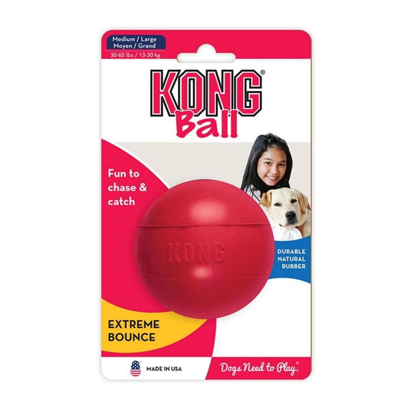 KONG Rubber Bounce Ball Dog Toy