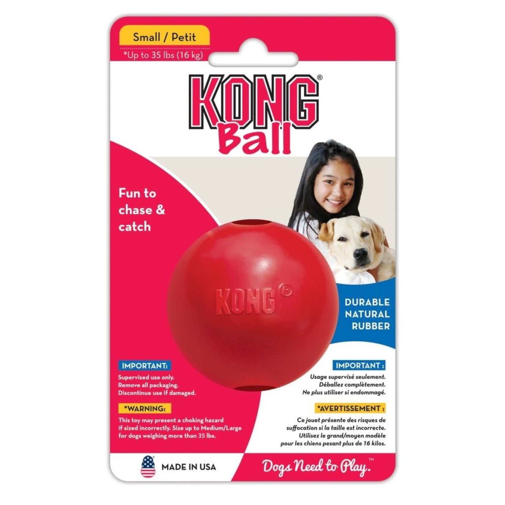 KONG Rubber Bounce Ball Dog Toy