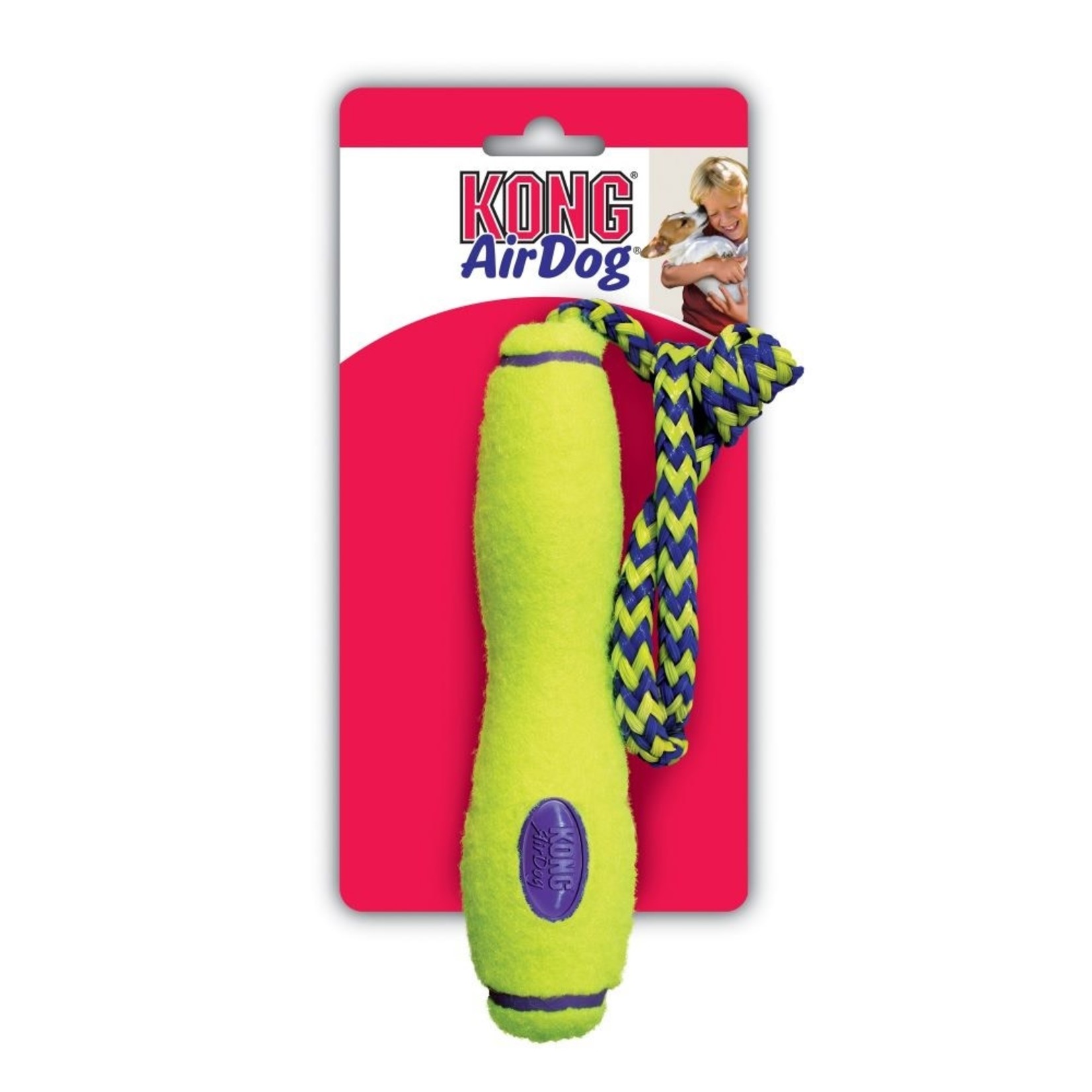 KONG AirDog Squeaker Fetch Stick with Rope Dog Toy