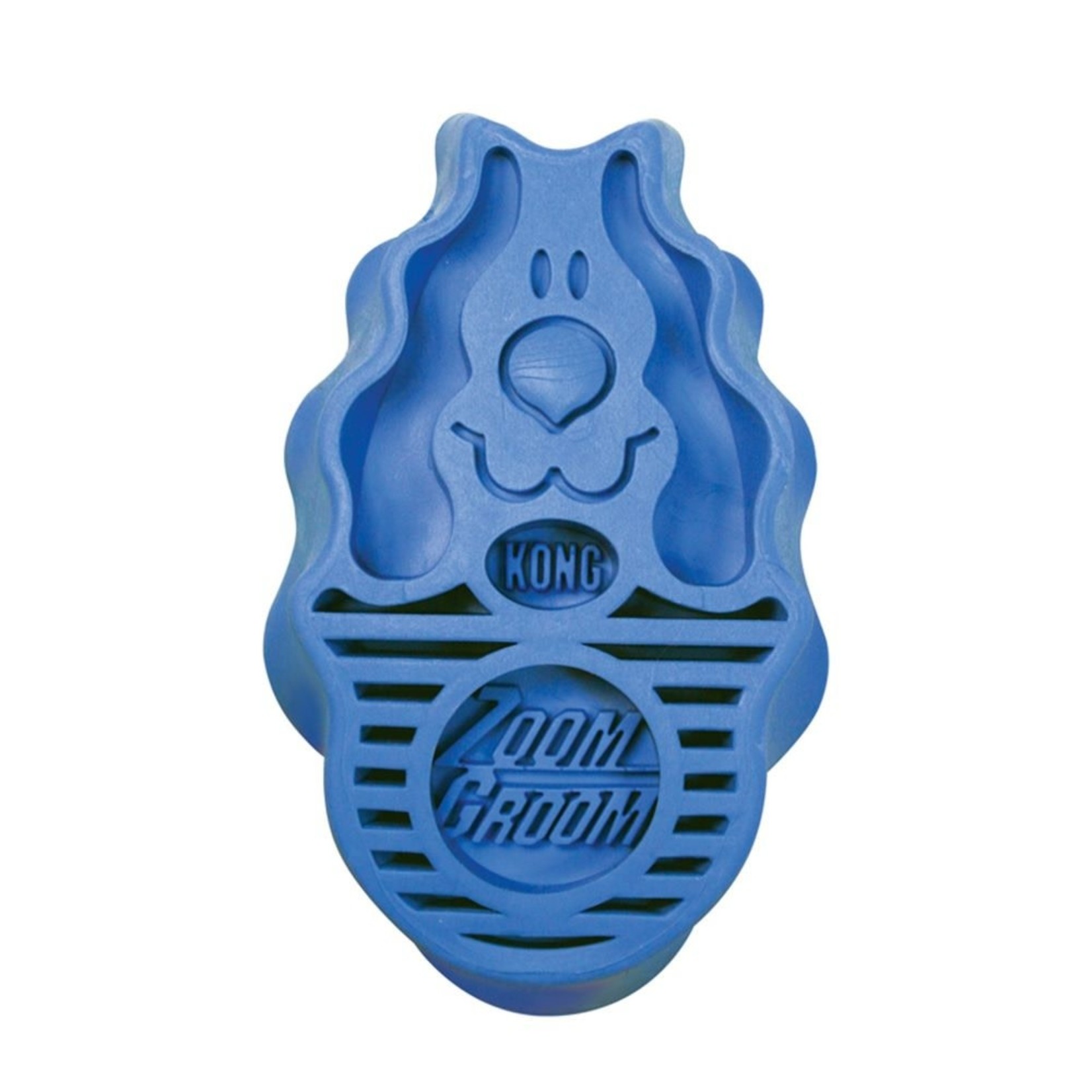 KONG Zoom Groom Firm Bristle Dog Brush, Blue