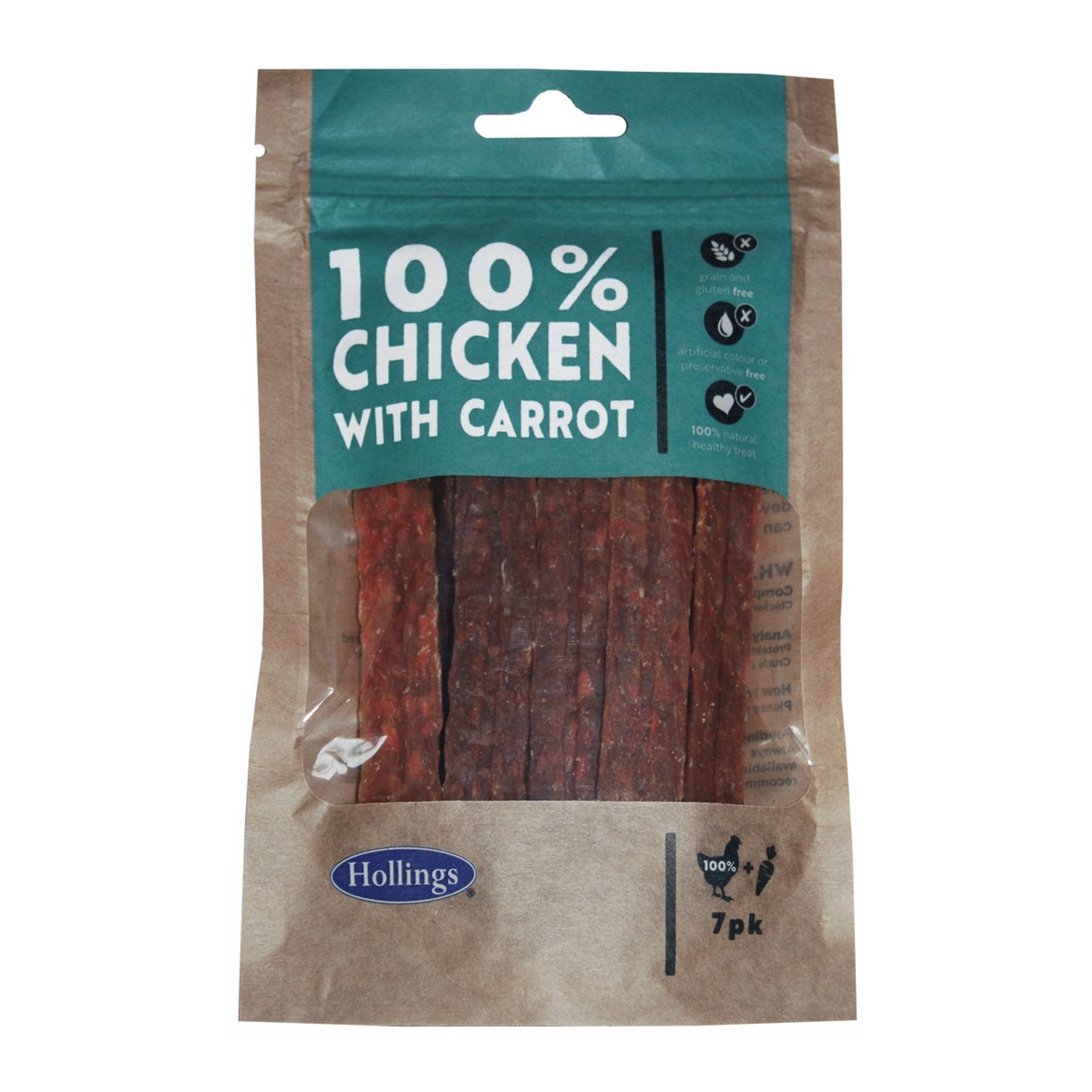 Hollings Chicken & Carrot Treat Bars for Dog, 7 pack