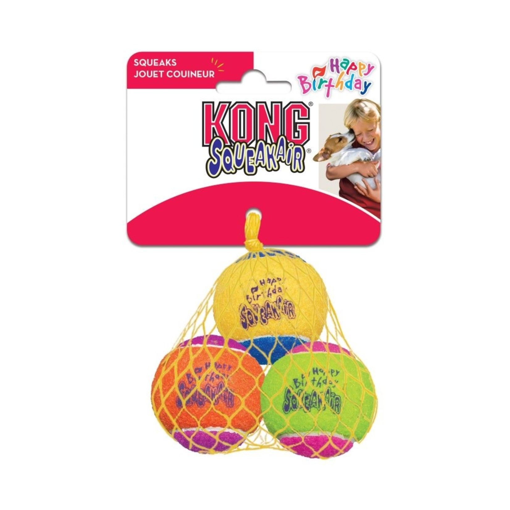 KONG SqueakAir Birthday Balls Dog Toy