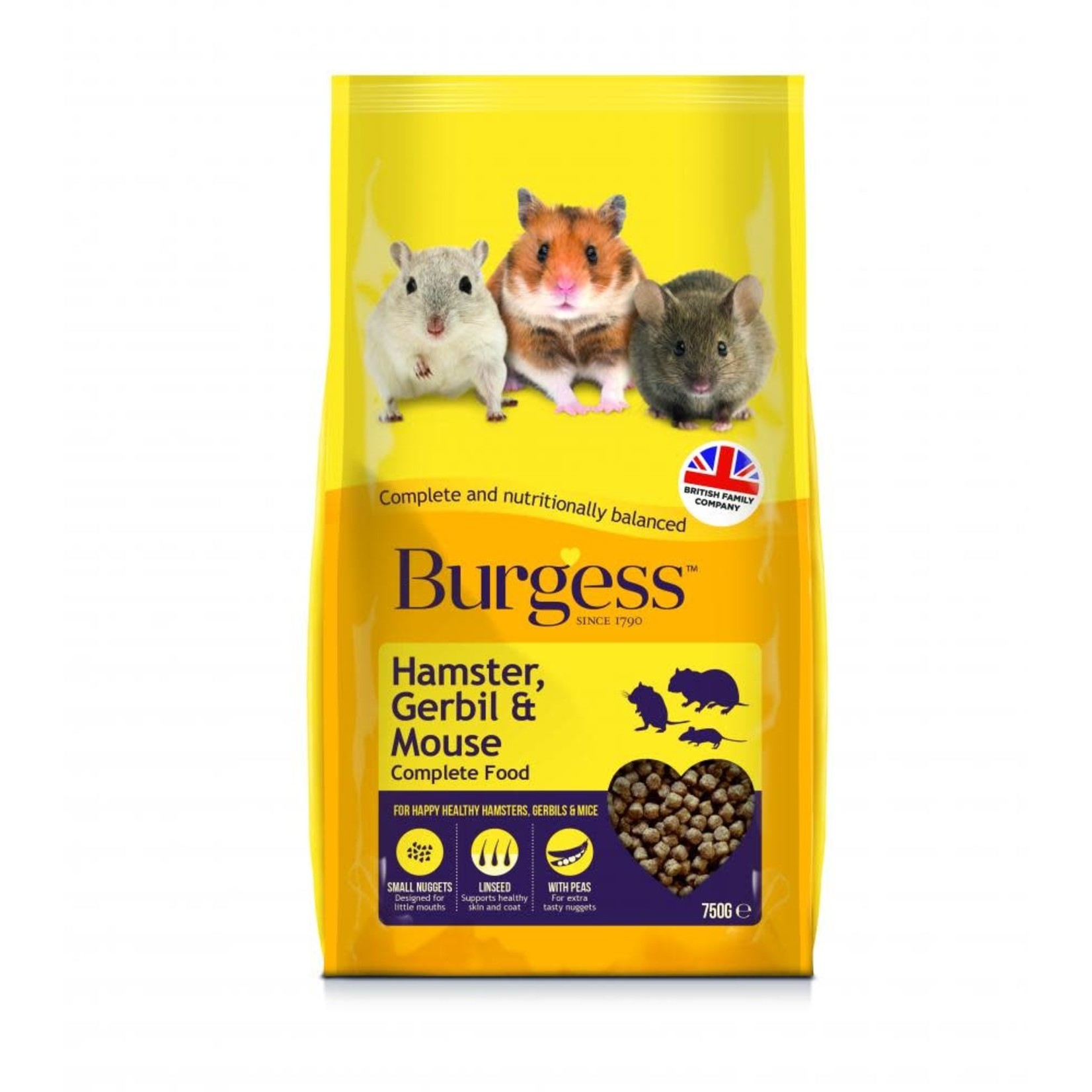 Burgess Hamster, Gerbil & Mouse Complete Food, 750g