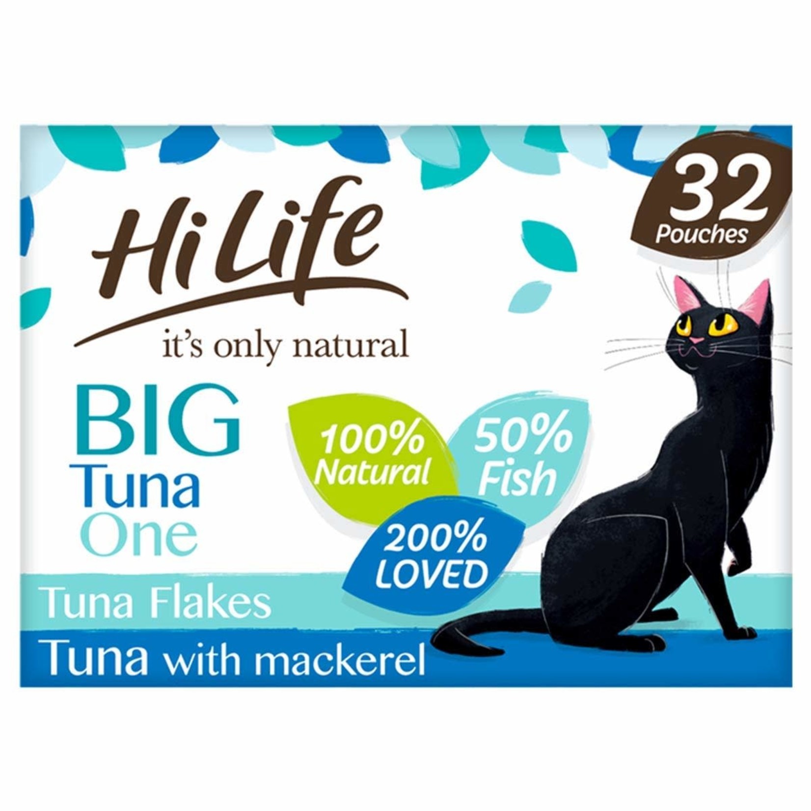 HiLife It's Only Natural Big Tuna One in Jelly Wet Cat Food Pouch, 32 x 70g
