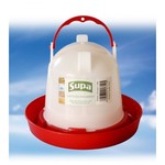 Supa Red & White Plastic Poultry Drinker