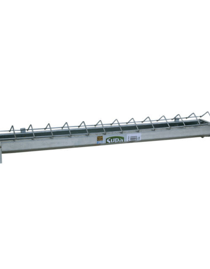 50cm Galvanised Narrow Chicken Feeder Trough Grid Pet Care By Post