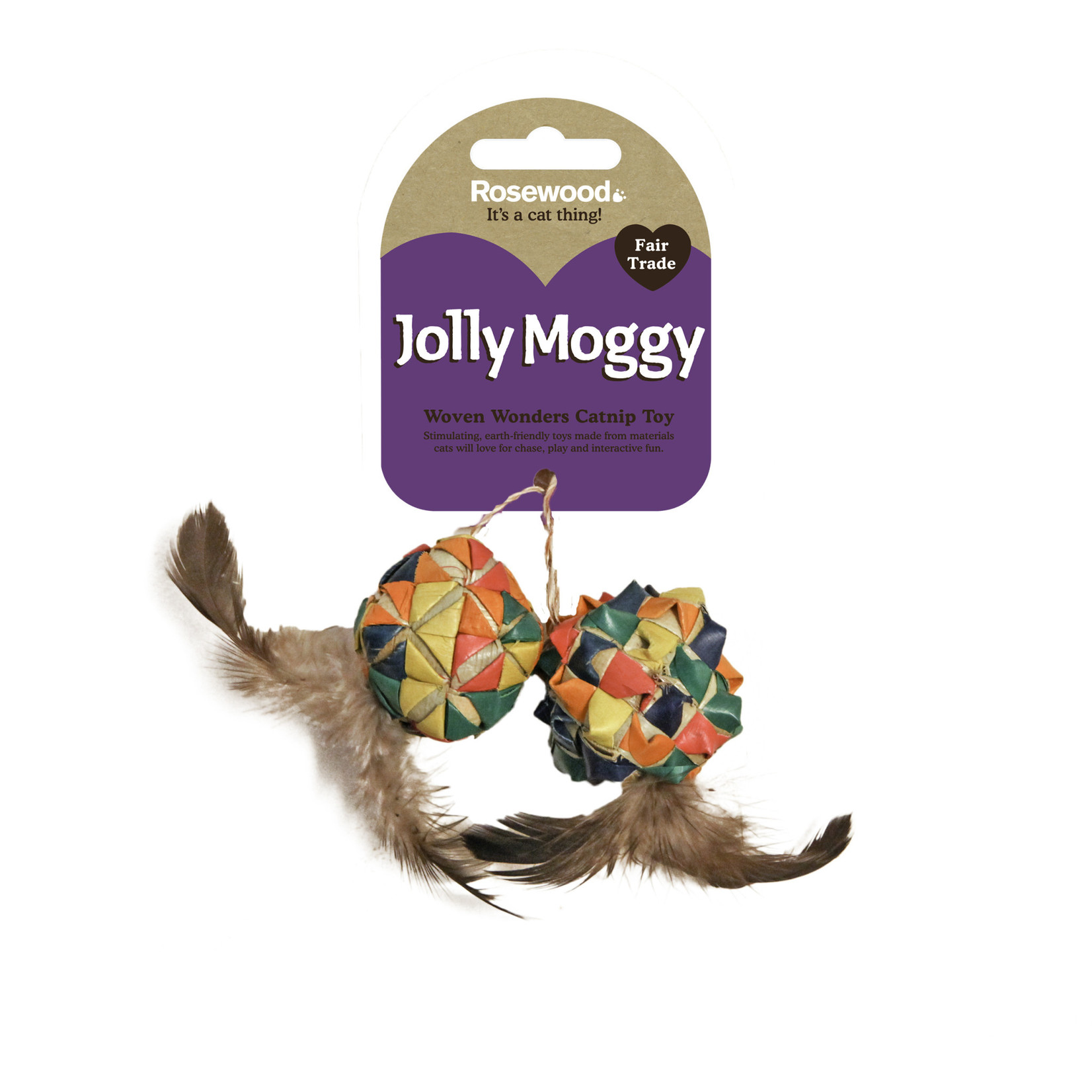 Rosewood Jolly Moggy Woven Wonders Catnip Squares Cat Toy