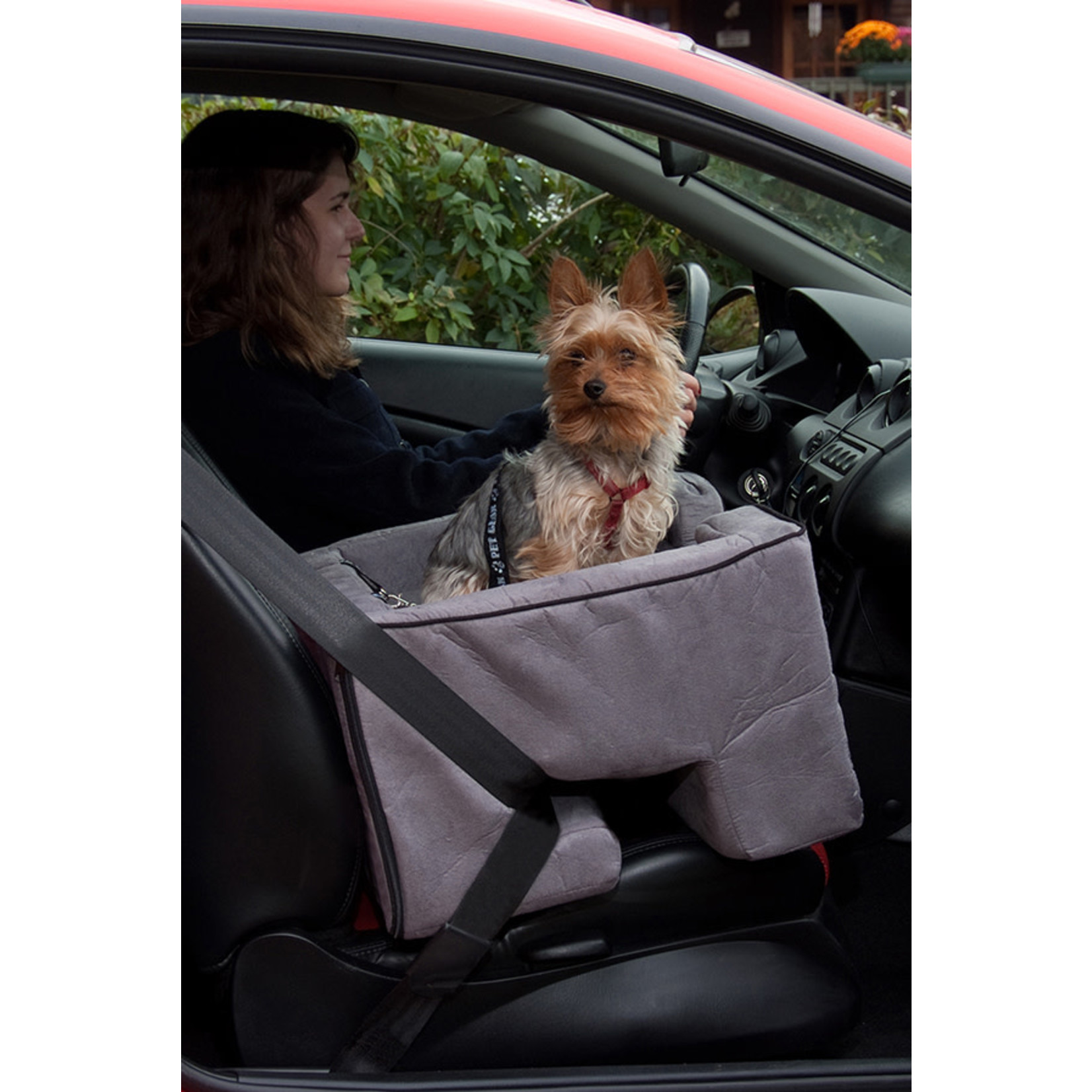 Rosewood Pet Gear Dog Car Seat Booster in Charcoal