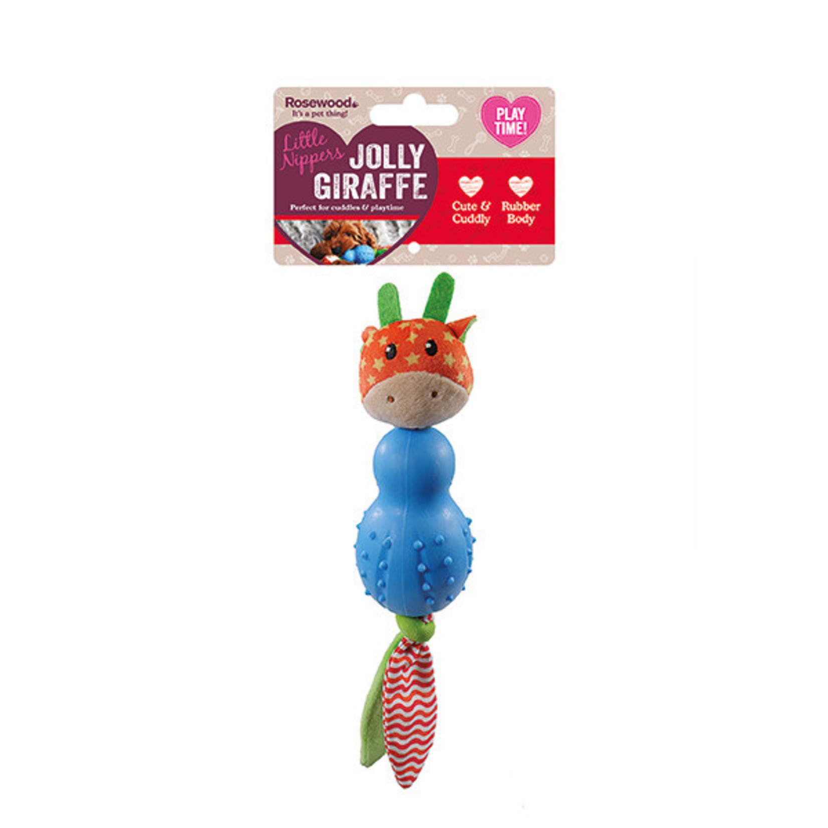 Rosewood Little Nippers Jolly Giraffe Soft & Cuddly Toy for Puppies & Small Dogs