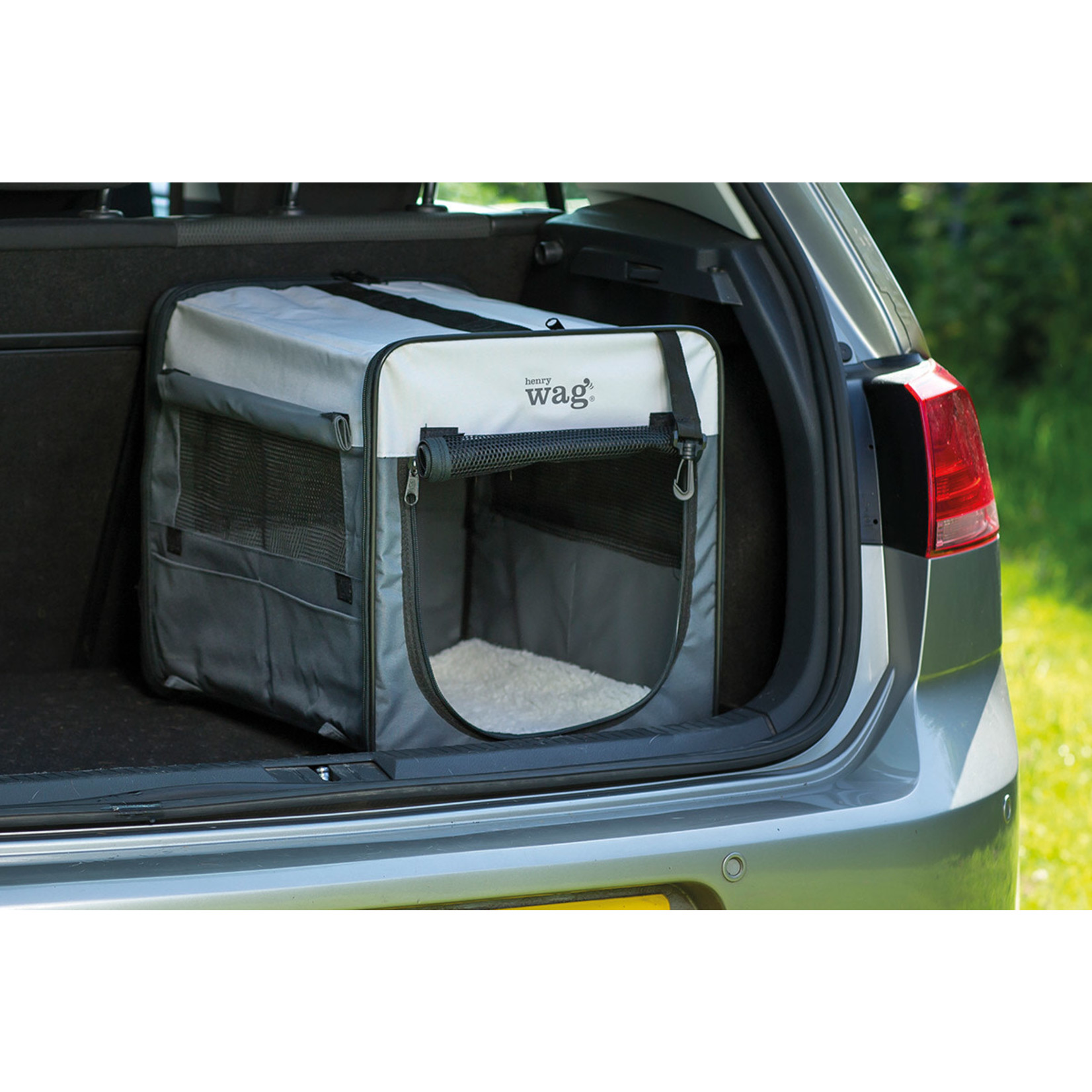 Henry Wag Folding Fabric Pet Travel Crate, Large 79x55x60cm