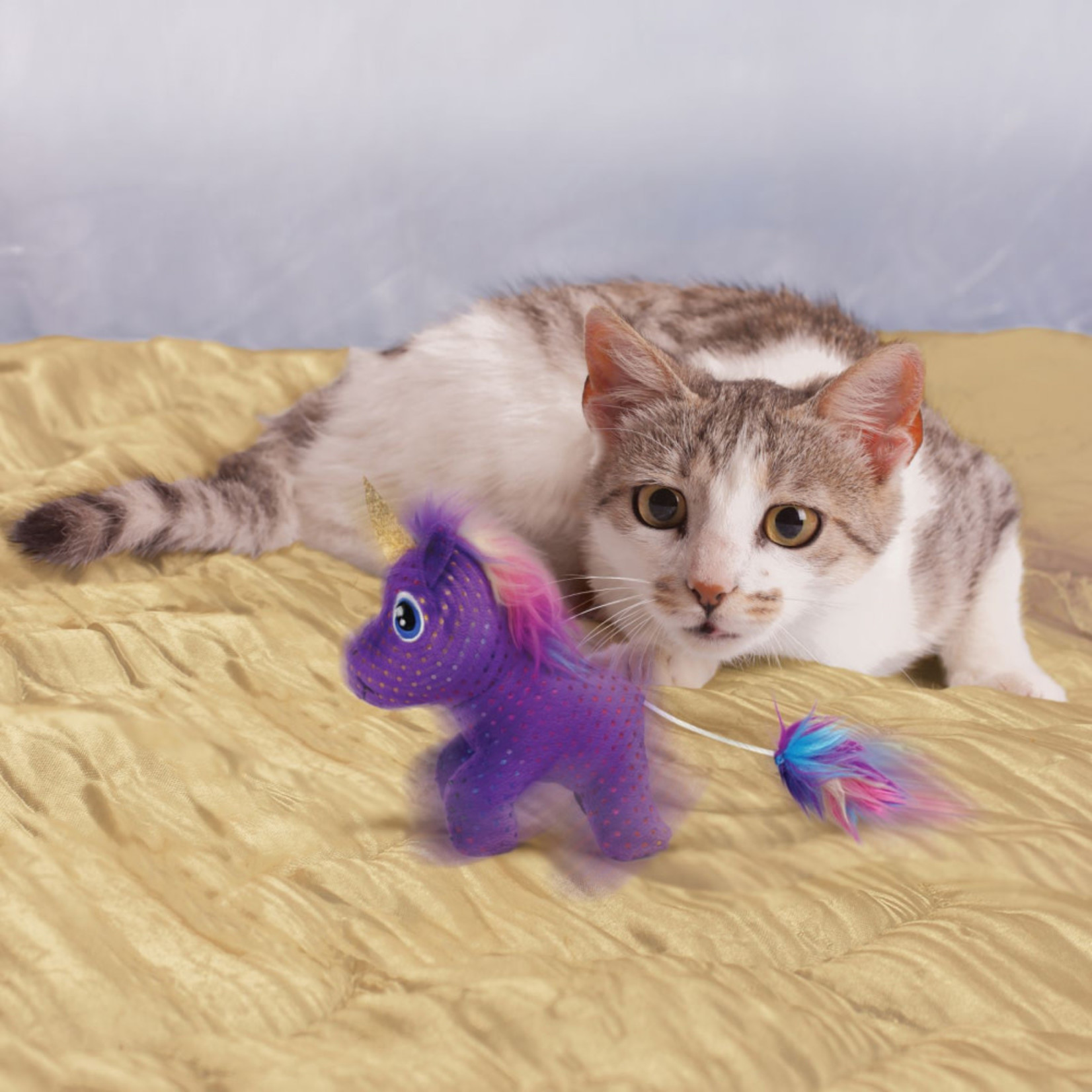 KONG Enchanted Buzzy Unicorn Catnip Cat Toy