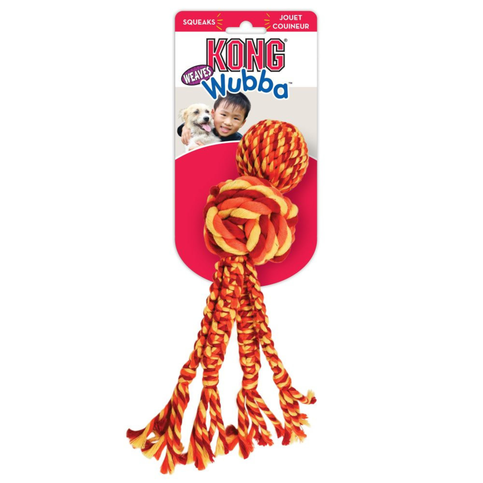 KONG Wubba Weaves Dog Toy with Rope