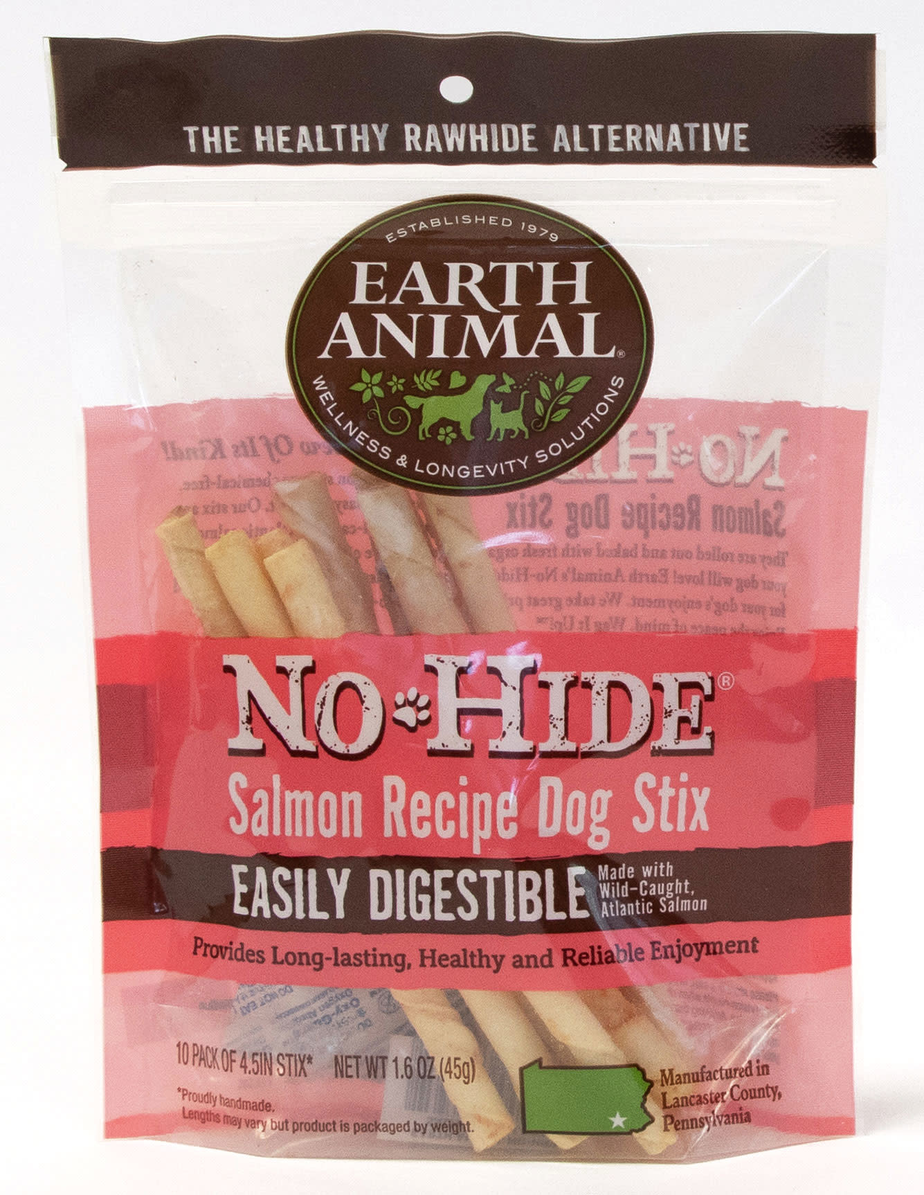 No Hide Salmon Recipe Dog Stix Chew 10 pack 45g Pet Care By Post