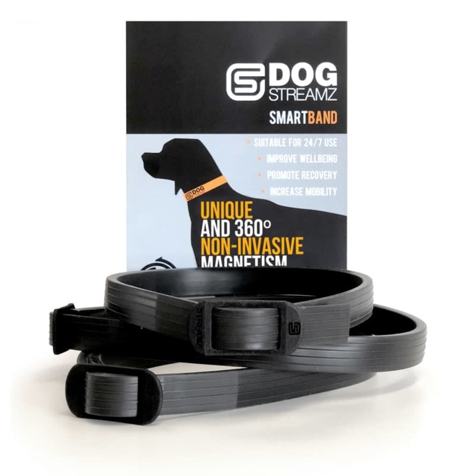 Streamz Silicone Band for Dogs Black 55cm