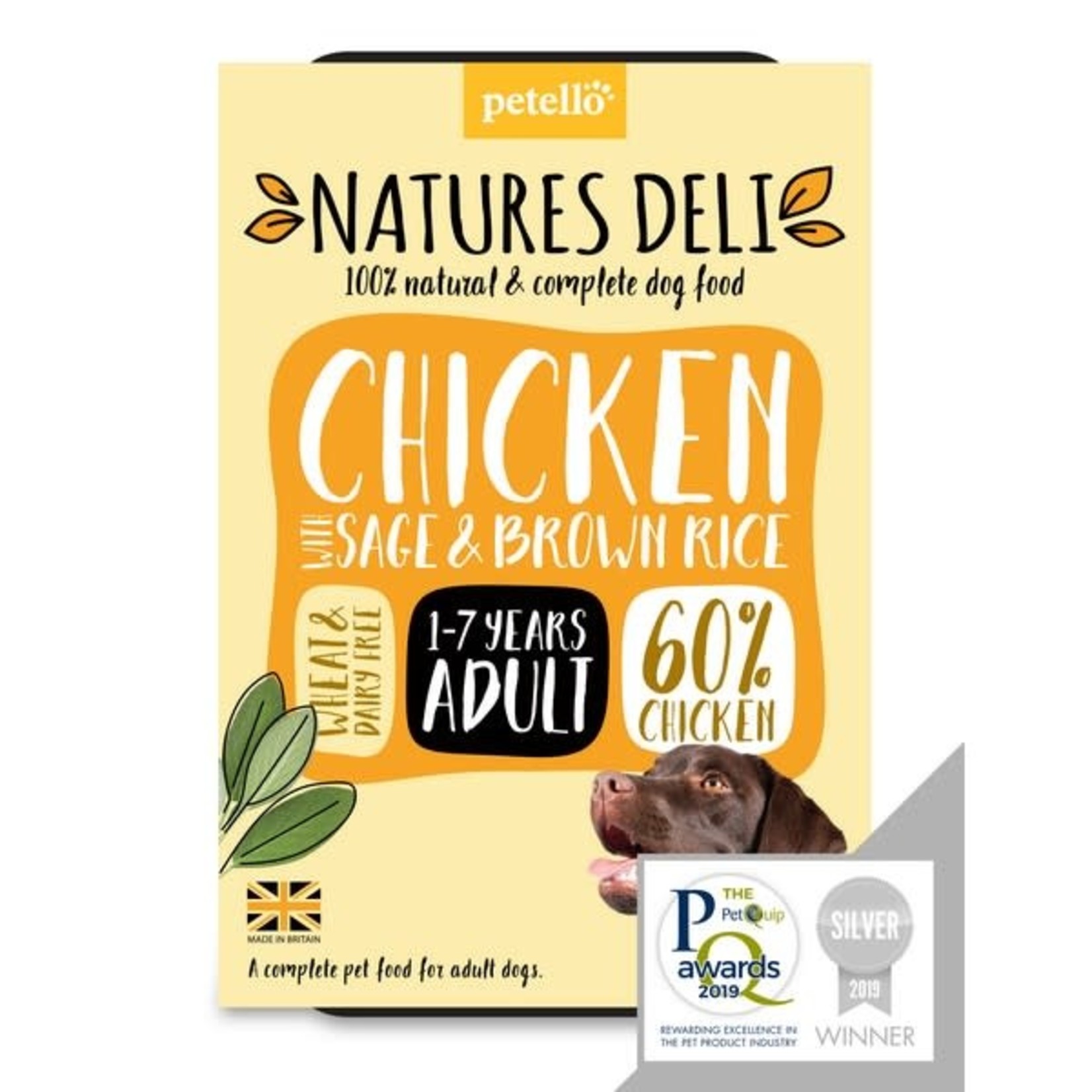 petello Natures Deli Chicken with Sage & Brown Rice Adult Dog Wet Food, 400g