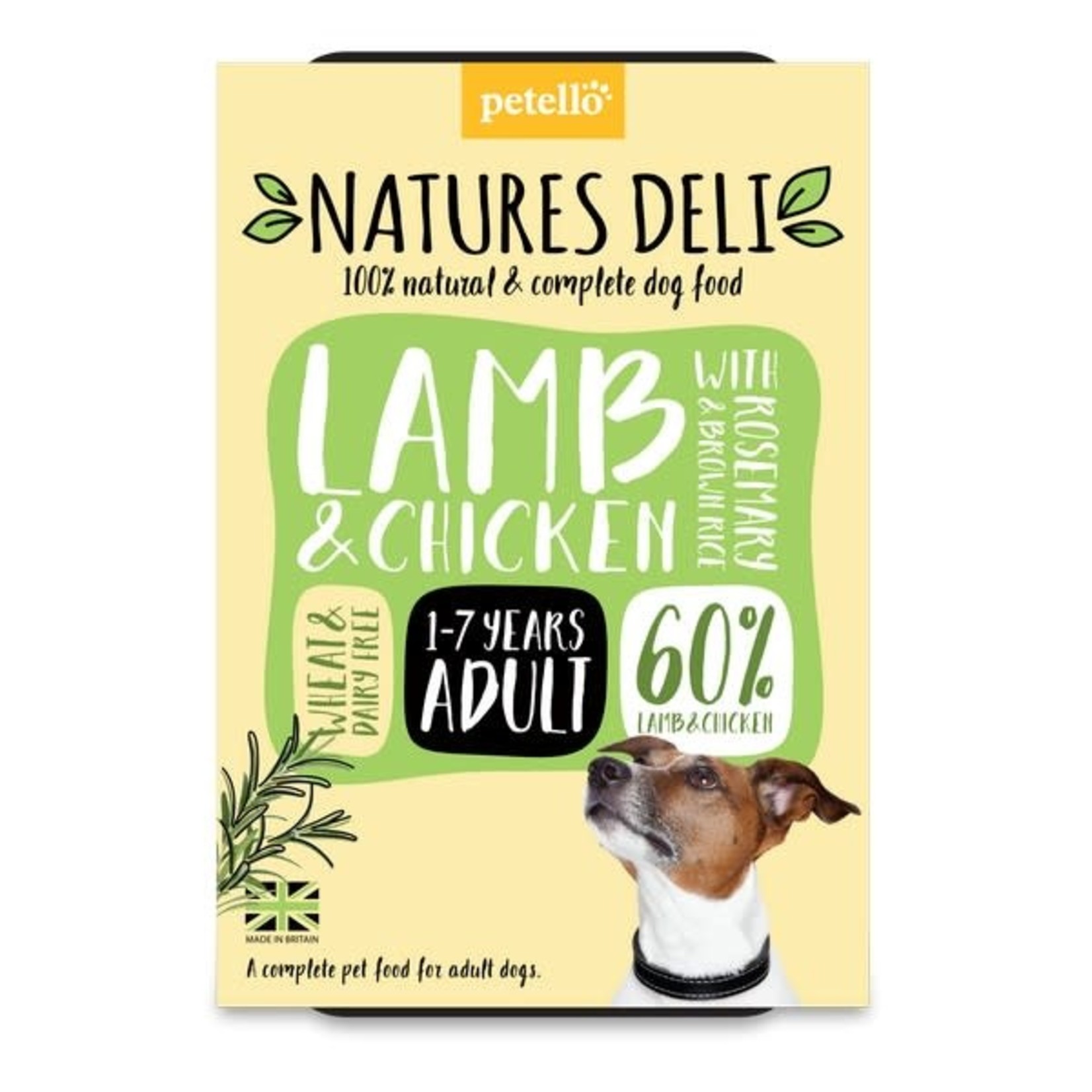 petello Natures Deli Lamb & Chicken with Rosemary & Brown Rice Adult Dog Wet Food, 400g