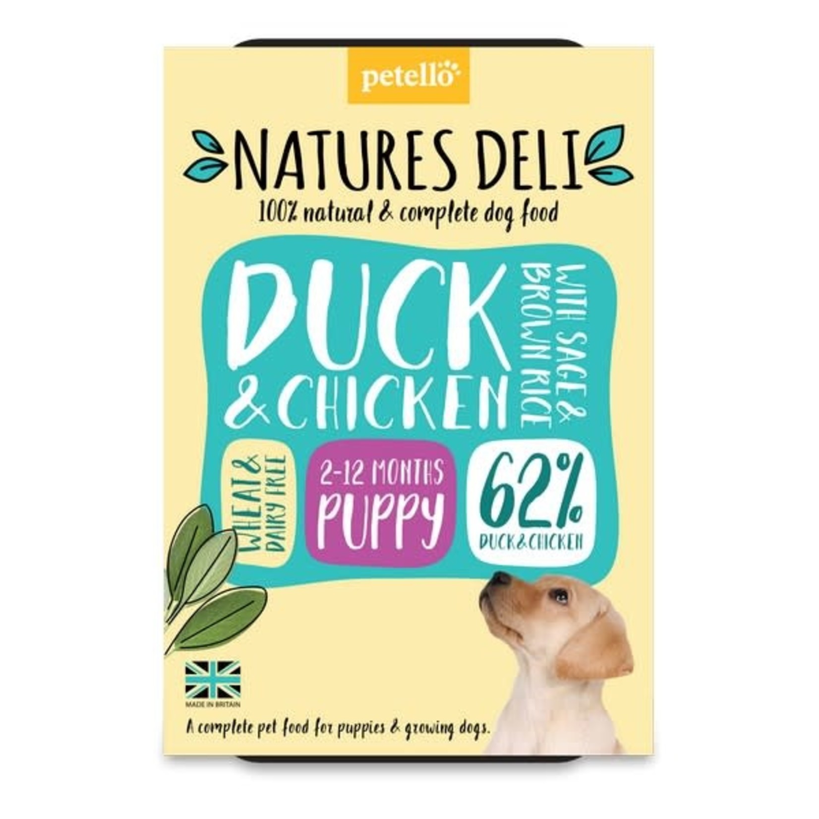 petello Natures Deli Chicken & Duck with Sage & Brown Rice Puppy Wet Food, 400g