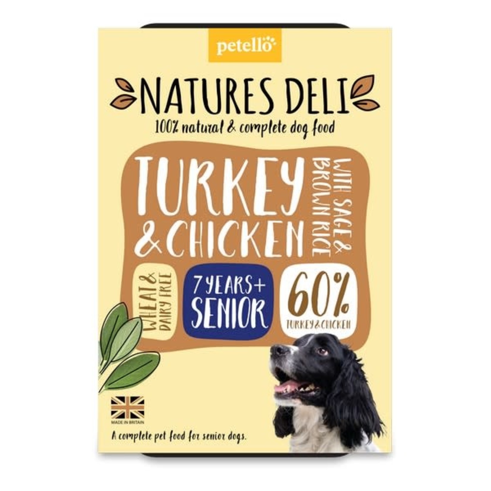 petello Natures Deli Turkey & Chicken with Sage & Brown Rice Senior Dog Wet Food, 400g