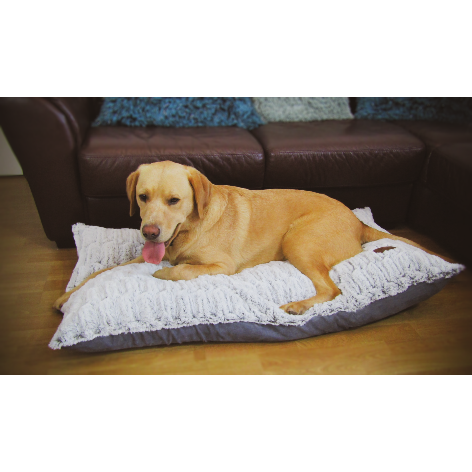 Snug & Cosy Novara Lounger Dog Bed, Grey