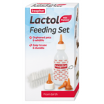 Beaphar Lactol Feeding Set with Bottle, 4 Teats, Brush