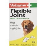 Vetzyme Flexible Joint with Glucosamine for Dogs, Chicken, 30 Tablets
