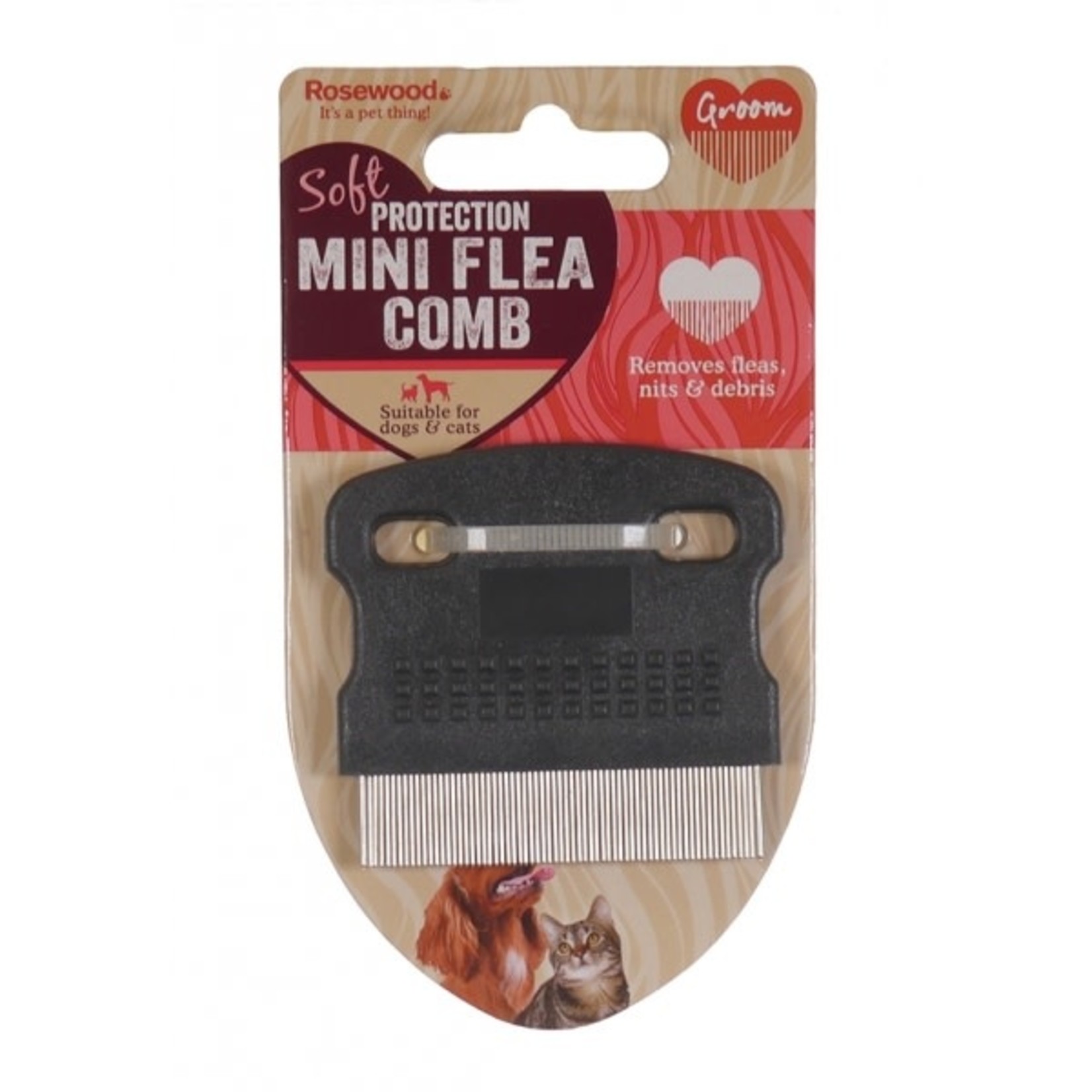 Rosewood Mini Flea Comb