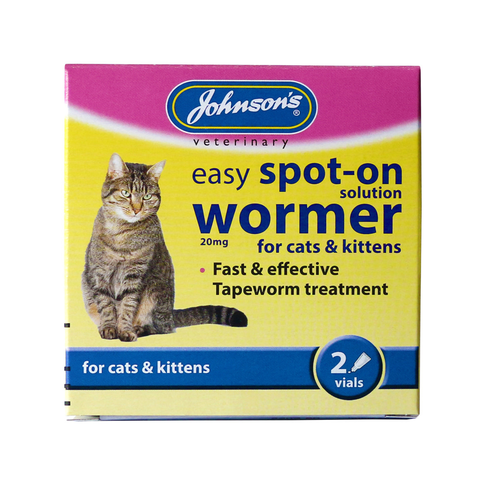 Johnson's Veterinary Easy Spot-On Wormer For Cats & Kittens 2 vials