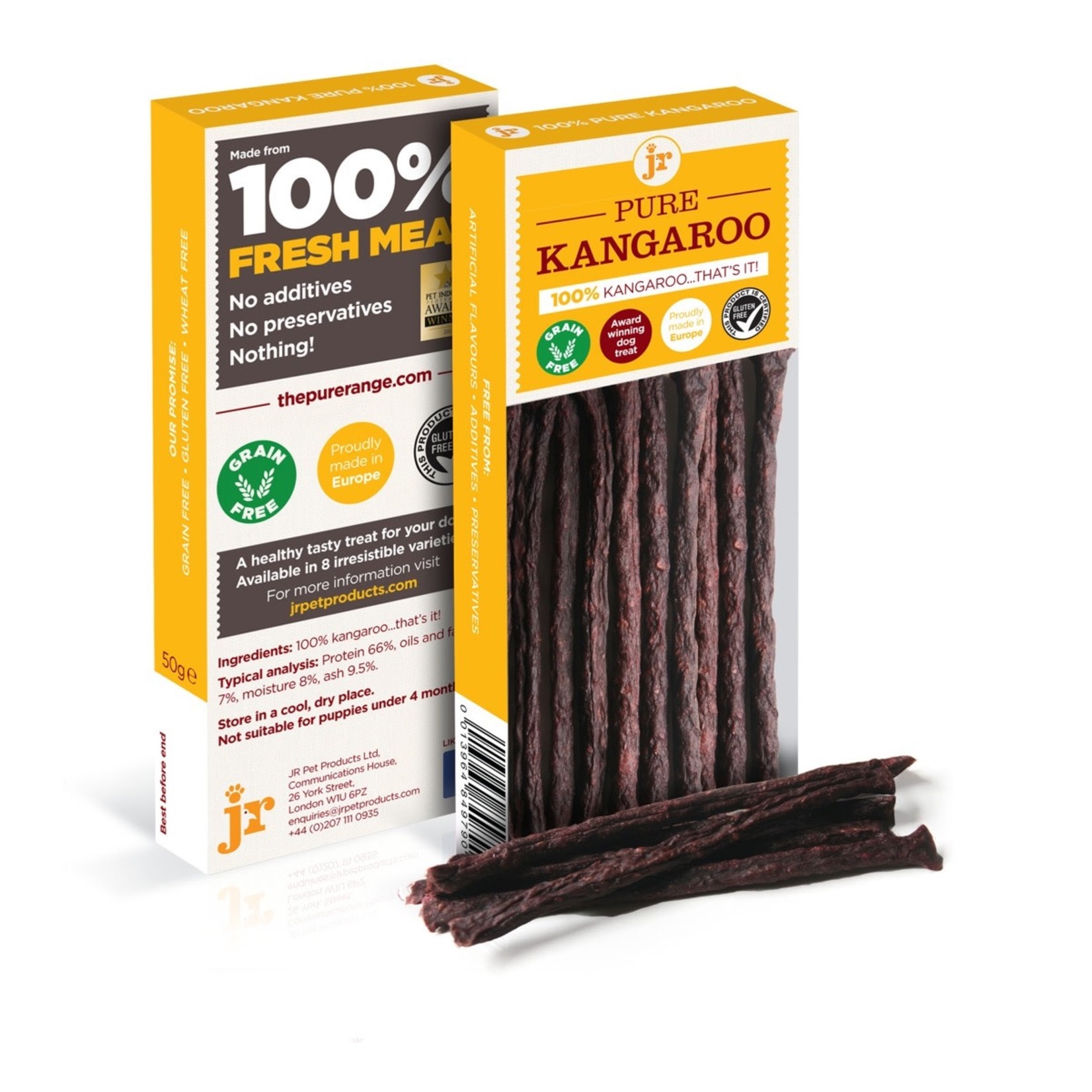 jr pet products Pure Kangaroo Sticks Dog Treat, 50g