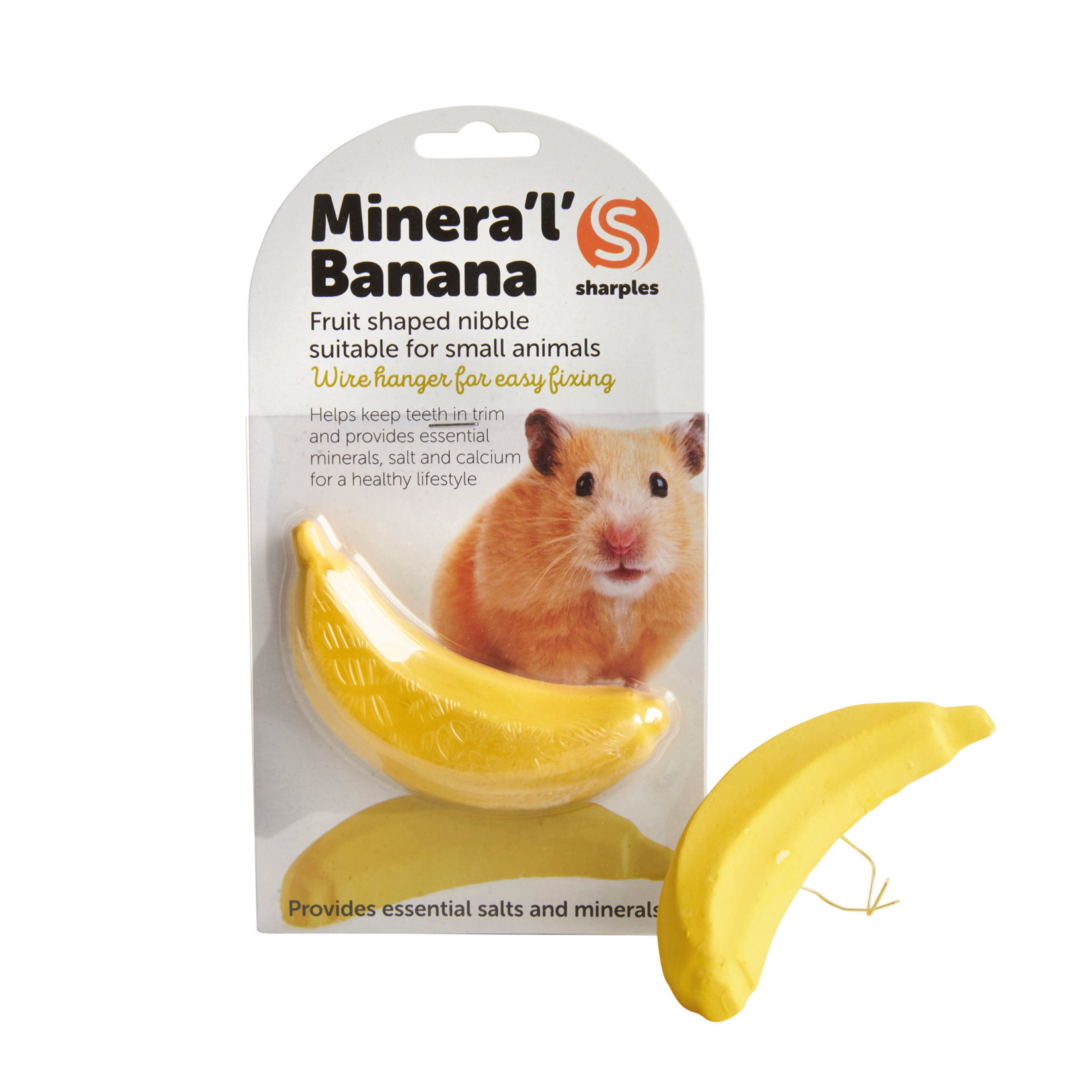 sharples Minera'l' Banana Nibble Treat for Small Animals, 12cm