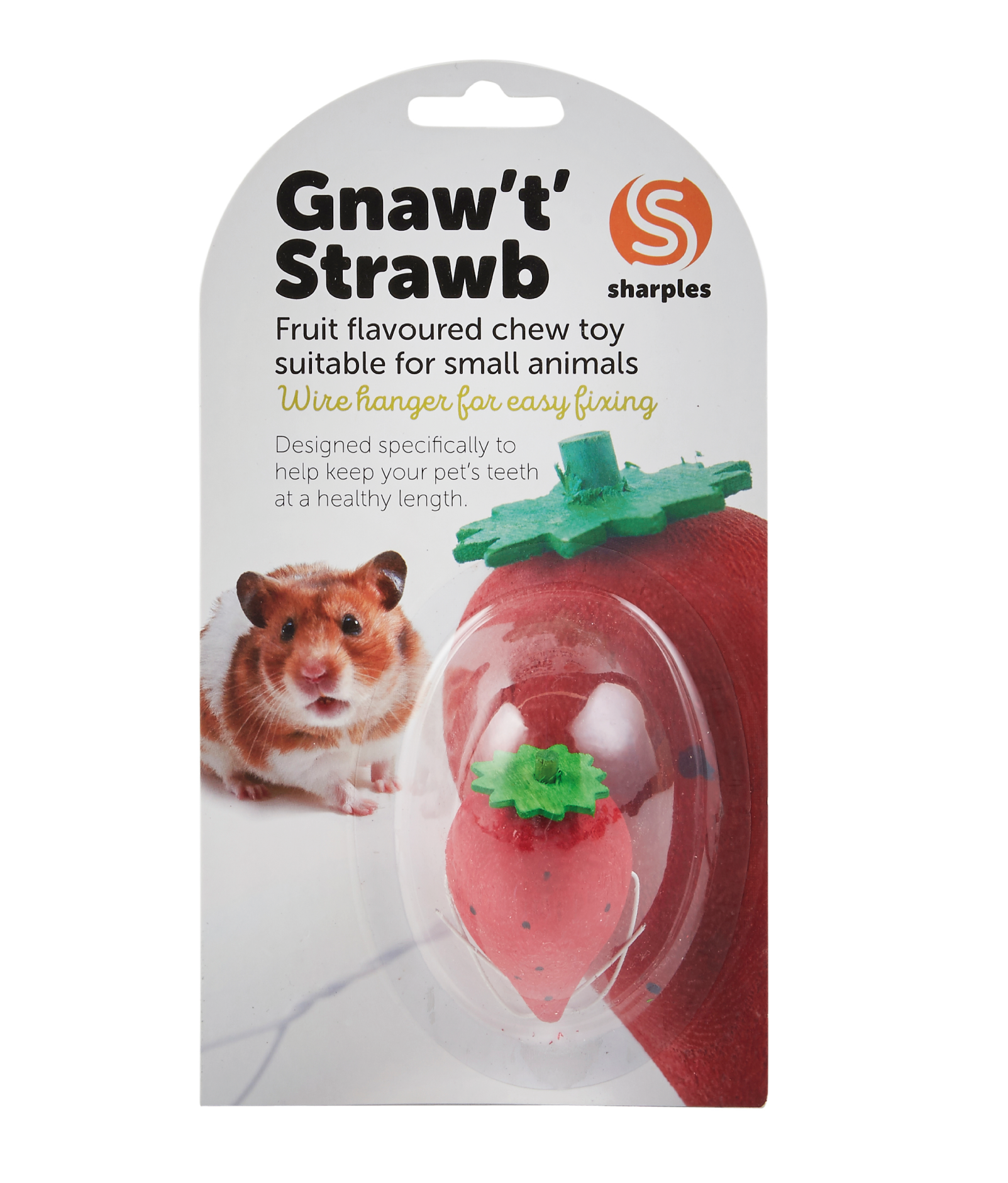 Small N Furry Gnaw 't' Strawberry Flavoured Chew Toy - Pet Care By Post Small N Furry Gnaw 't' Strawberry Flavoured Chew Toy - Pet Care By Post
