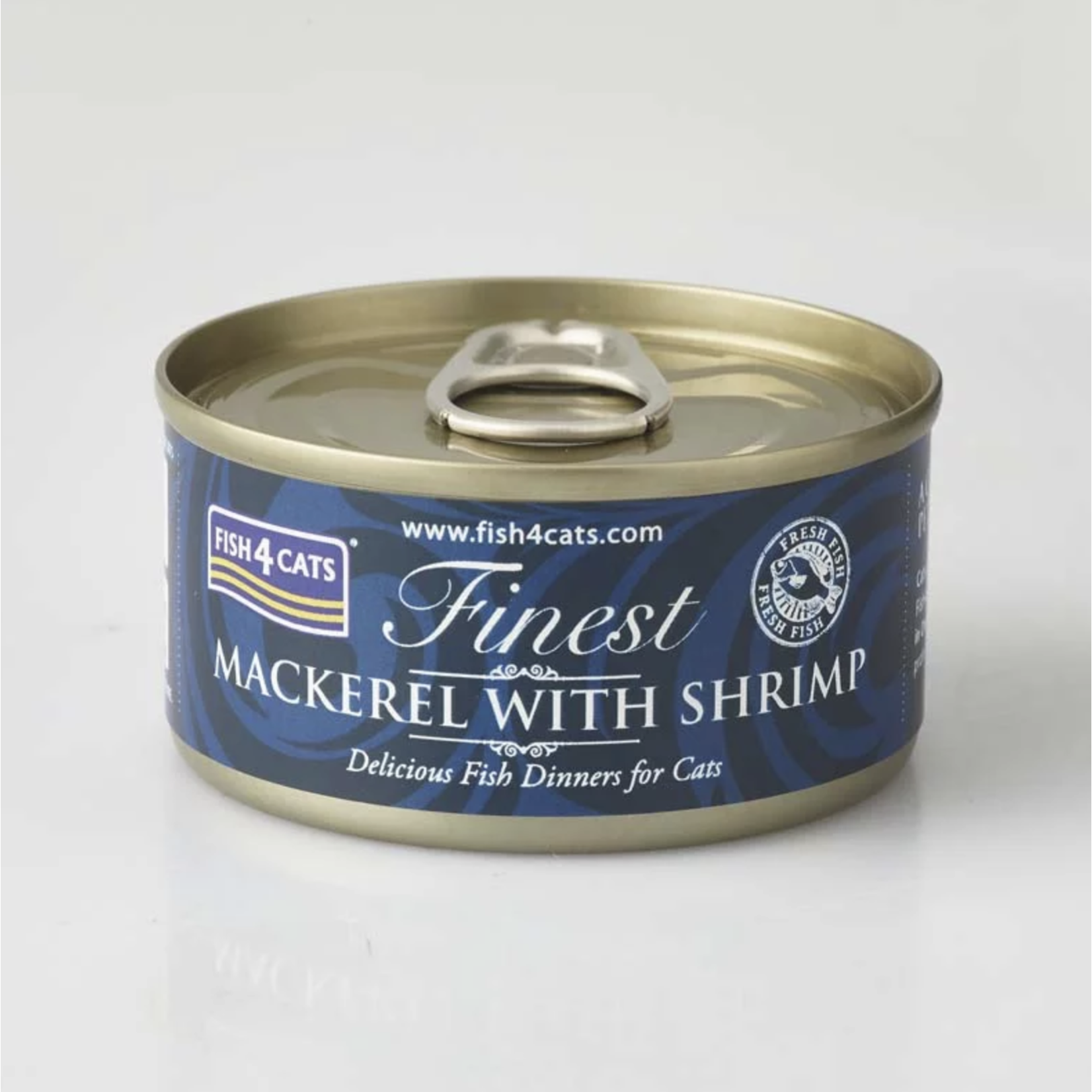Fish4Cats Finest Mackerel with Shrimp Wet Cat Food, 70g can