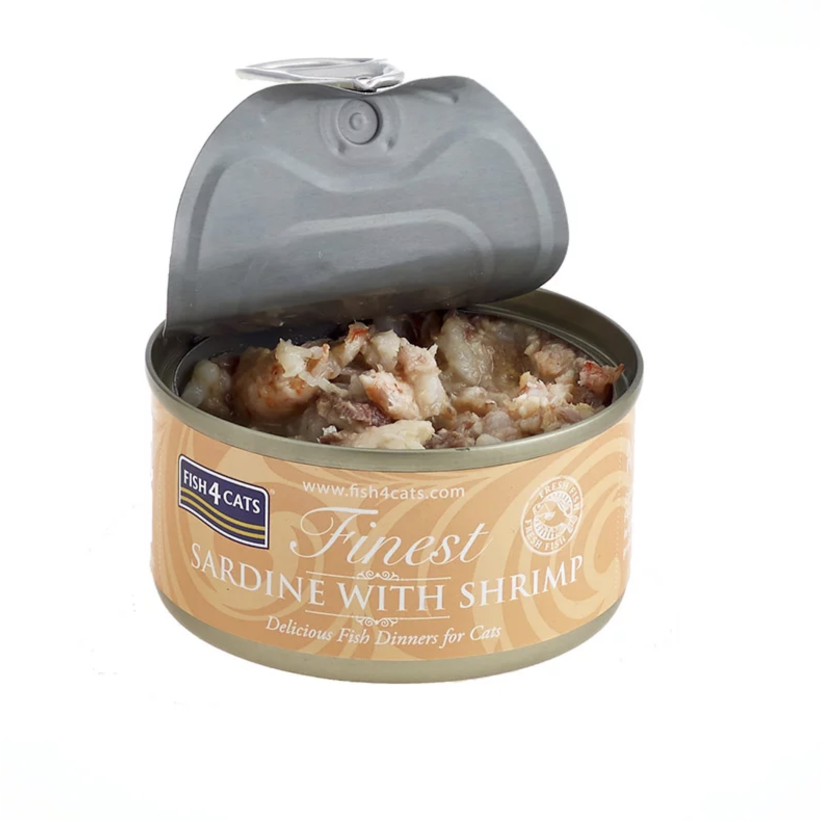 Fish4Cats Finest Sardine with Shrimp Wet Cat Food, 70g can