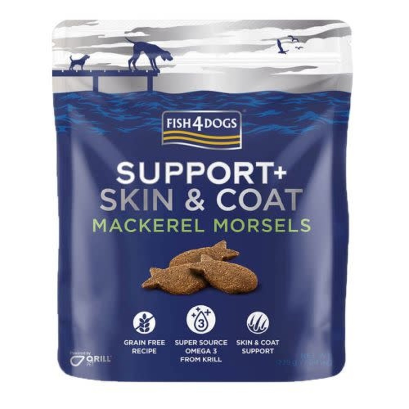 Fish4Dogs Support+ Skin & Coat Mackerel Morsels Treats for Dogs, 225g