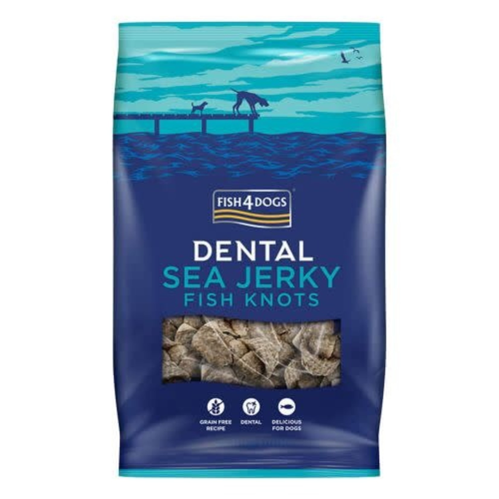 Fish4Dogs Dental Sea Jerky Fish Knots Dog Chews, 500g