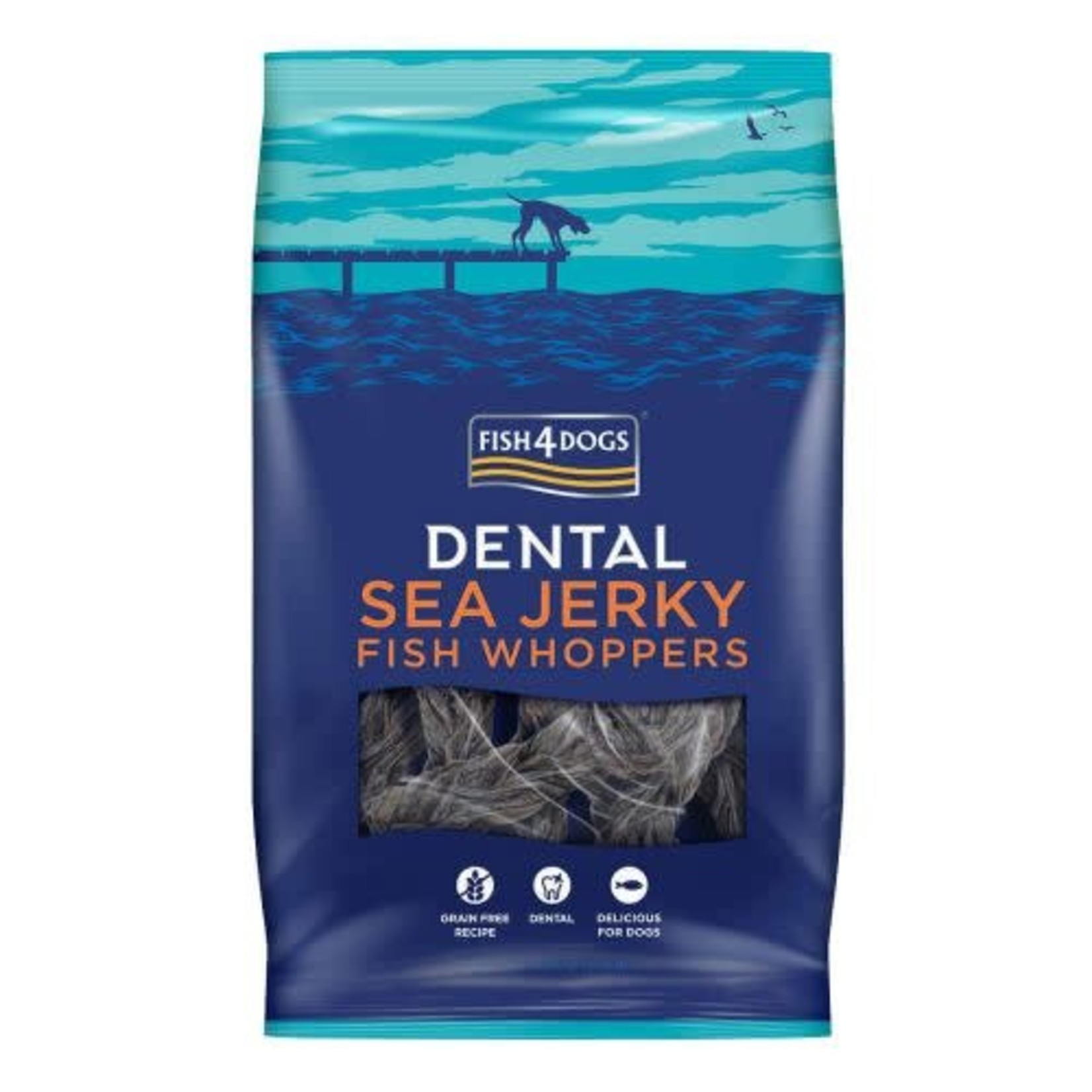 Fish4Dogs Dental Sea Jerky Fish Whoppers Dog Chews, 500g