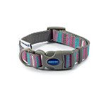 Ancol Adjustable Dog Collar Made From Recycled Materials, Pink Candy Stripe