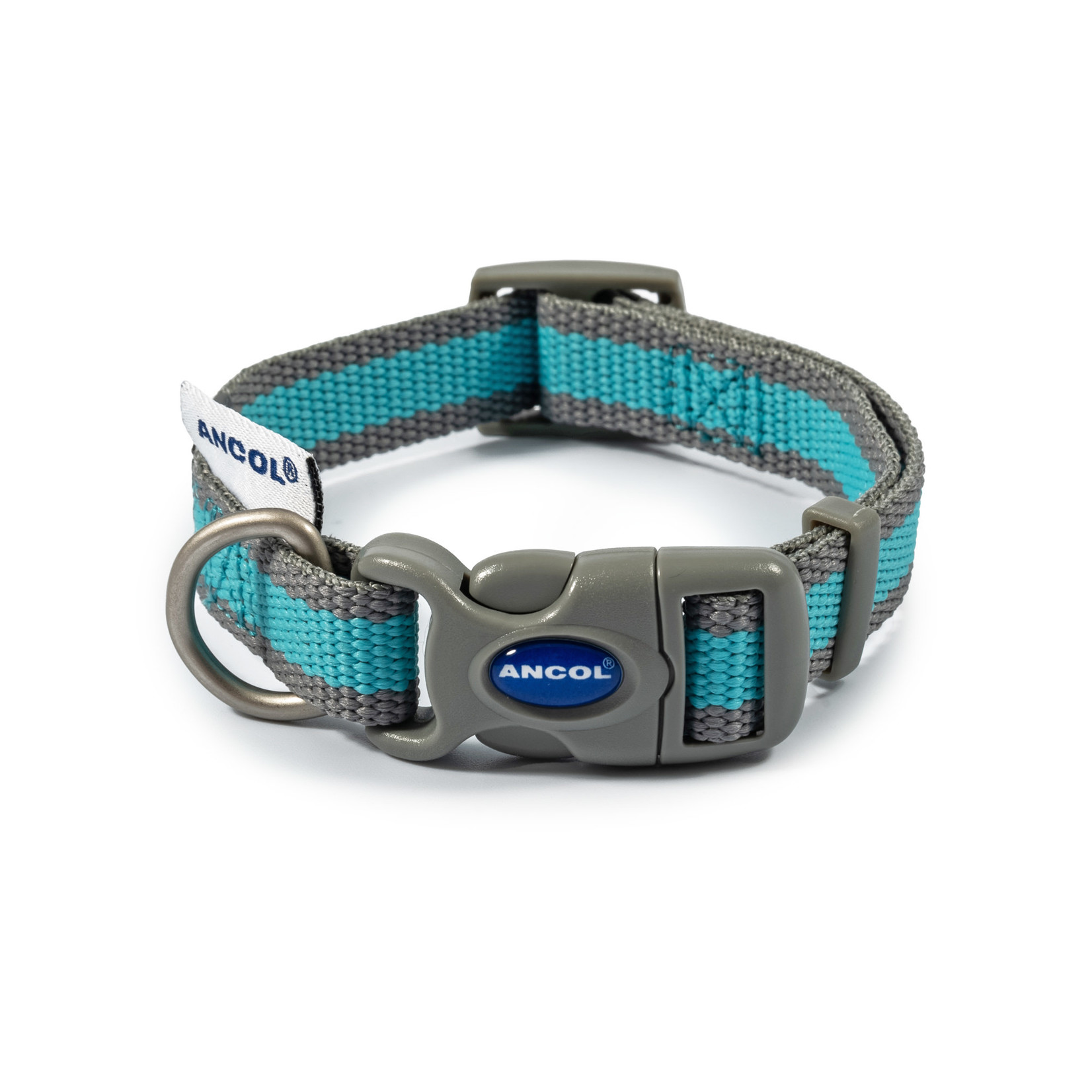 Ancol Adjustable Dog Collar Made From Recycled Materials, Blue & Grey