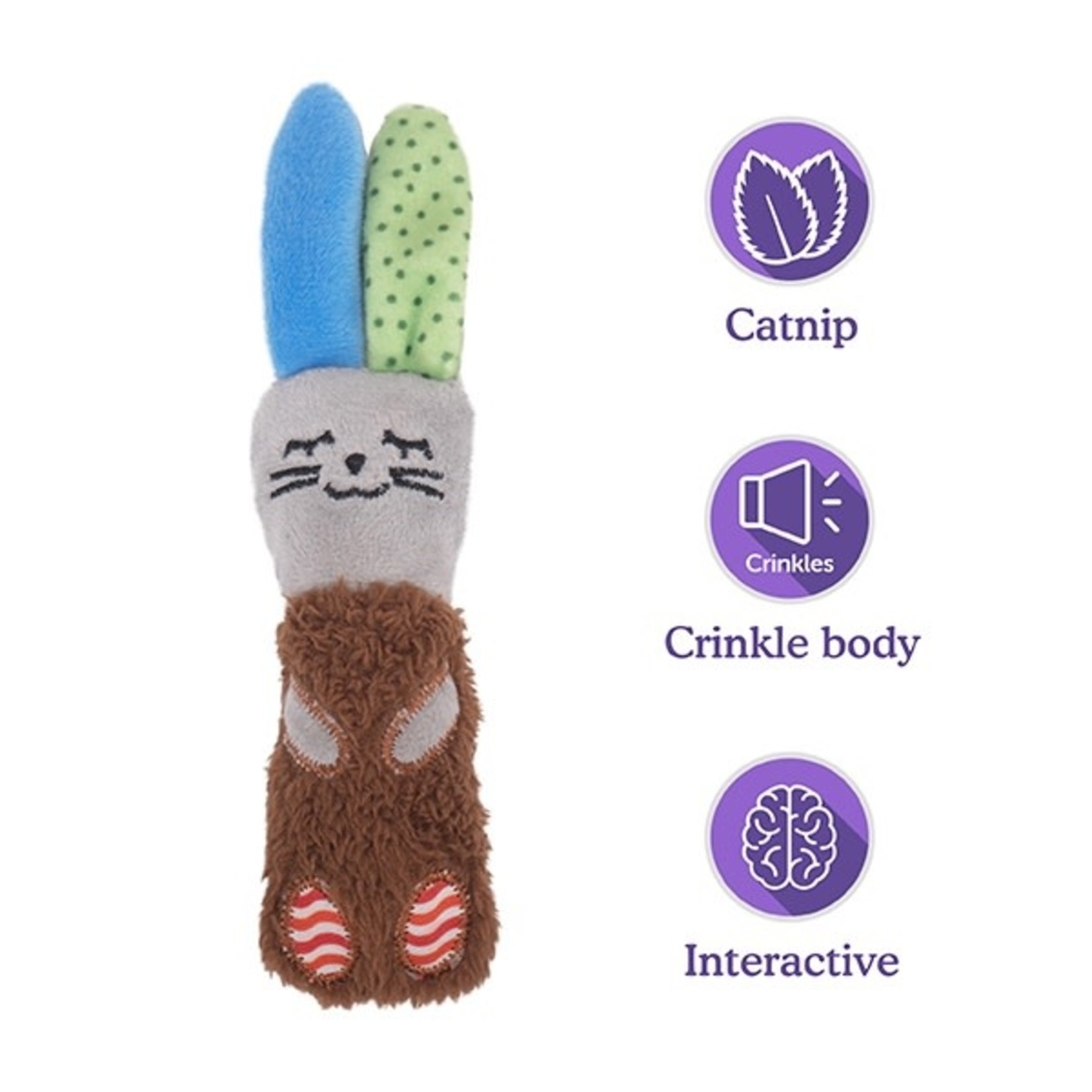 Rosewood Little Nippers Floppy Rabbit Toy for Cats & Kittens