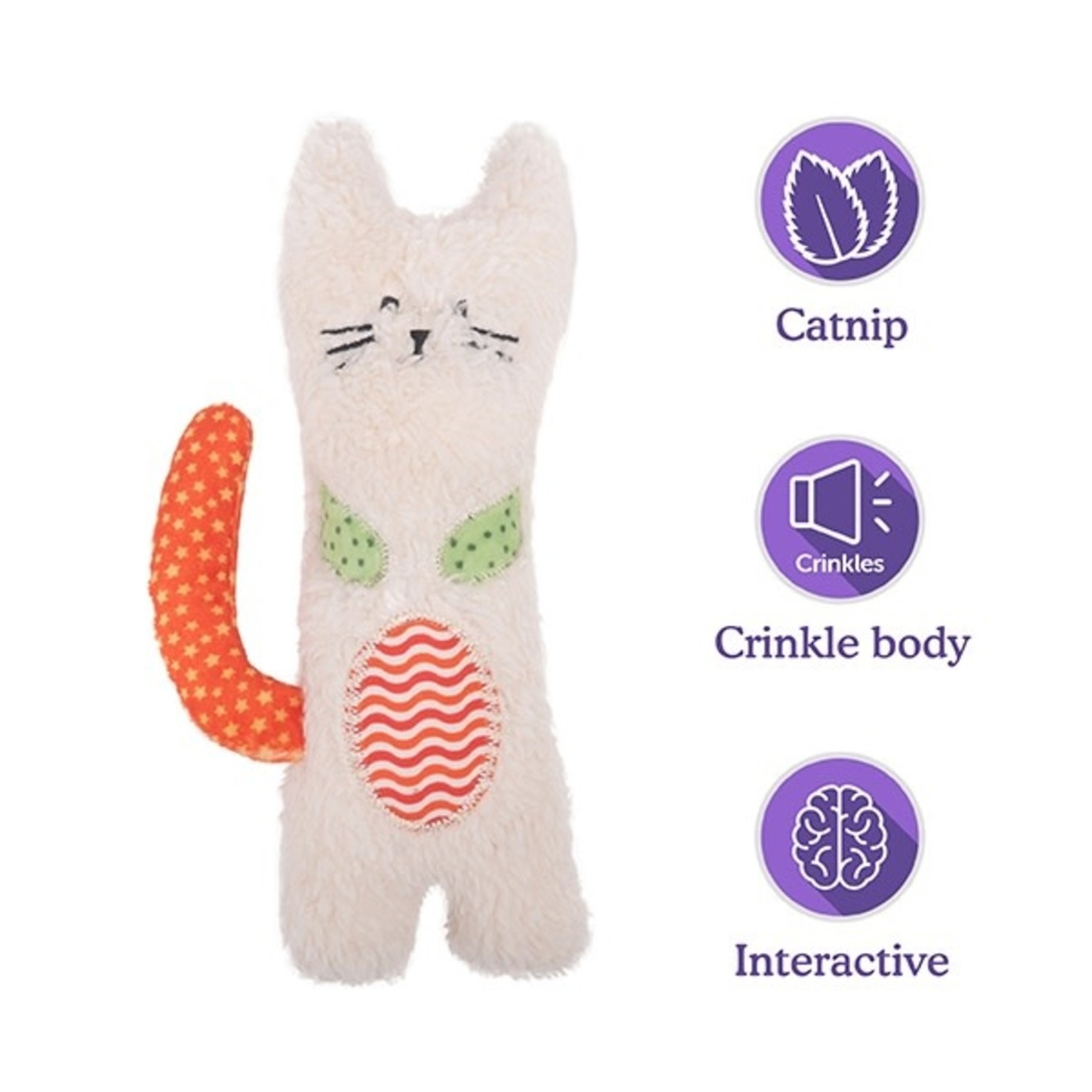 Rosewood Little Nippers Kitty Crunch Toy for Cats & Kittens