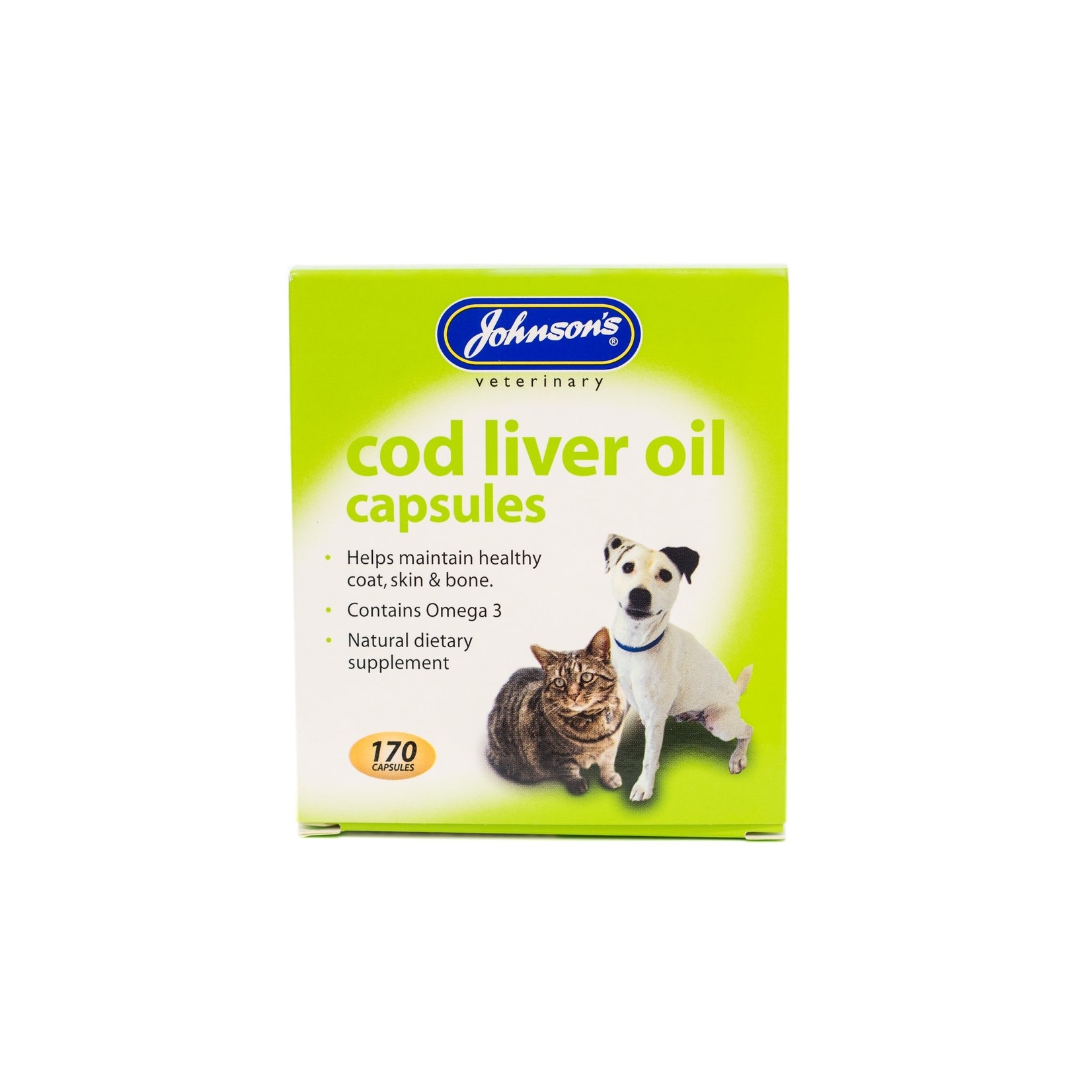 Johnson's Veterinary Cod Liver Oil Capsules for Healthy Skin, Coat & Bones