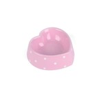 Happy Pet Polka Heart Feeding Bowl, Pink, 15cm 6inch