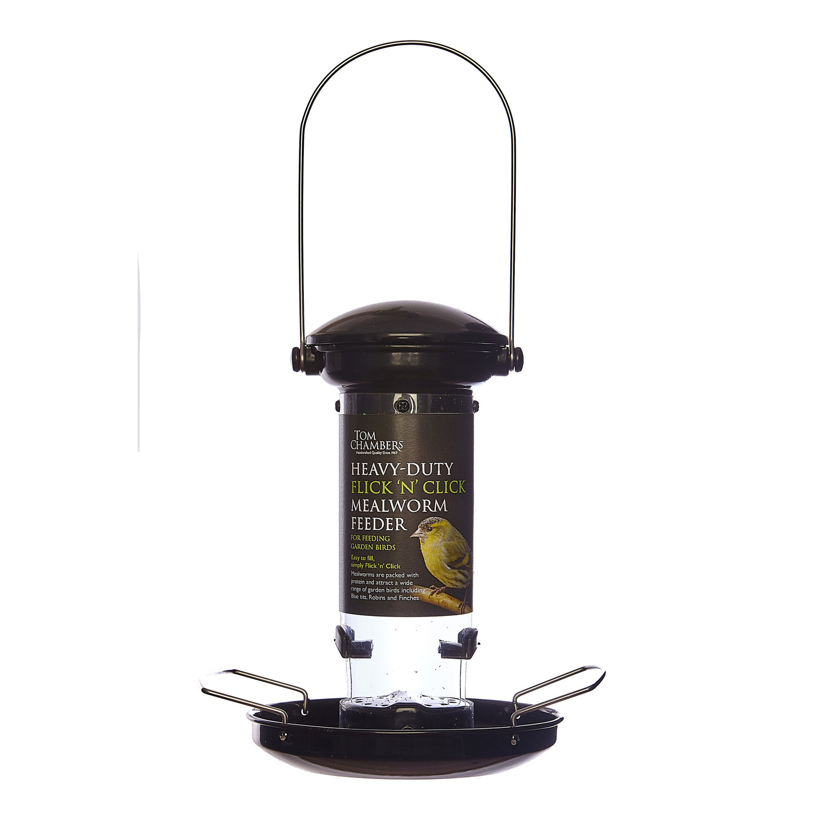 Tom Chambers Heavy Duty Flick 'n' Click Wild Bird Mealworm Feeder