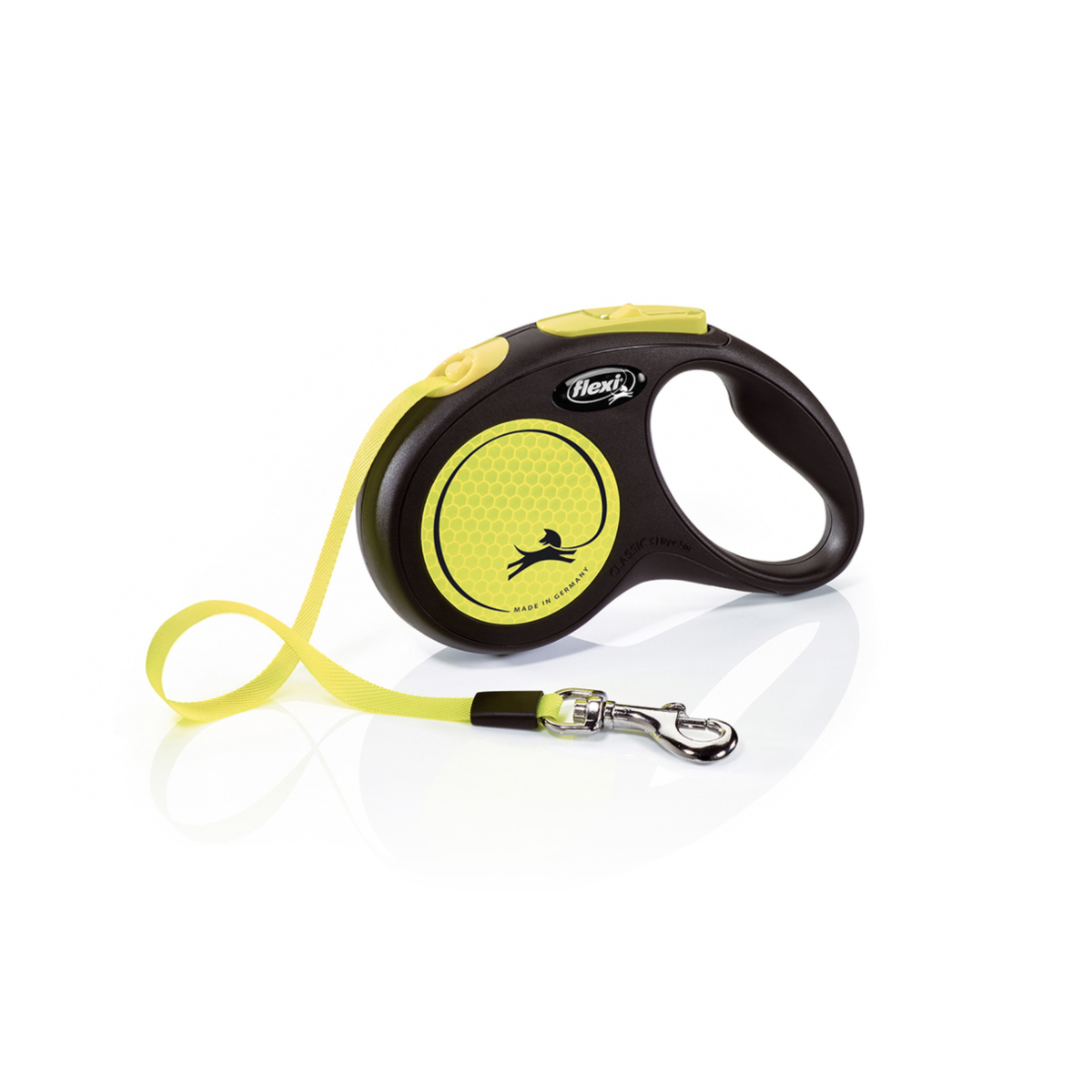 Flexi Extending Dog Lead, Neon Reflect, Small, Tape 5m