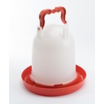 Supa Deluxe Heavy Duty Red & White Plastic Poultry Drinker, 3 litre