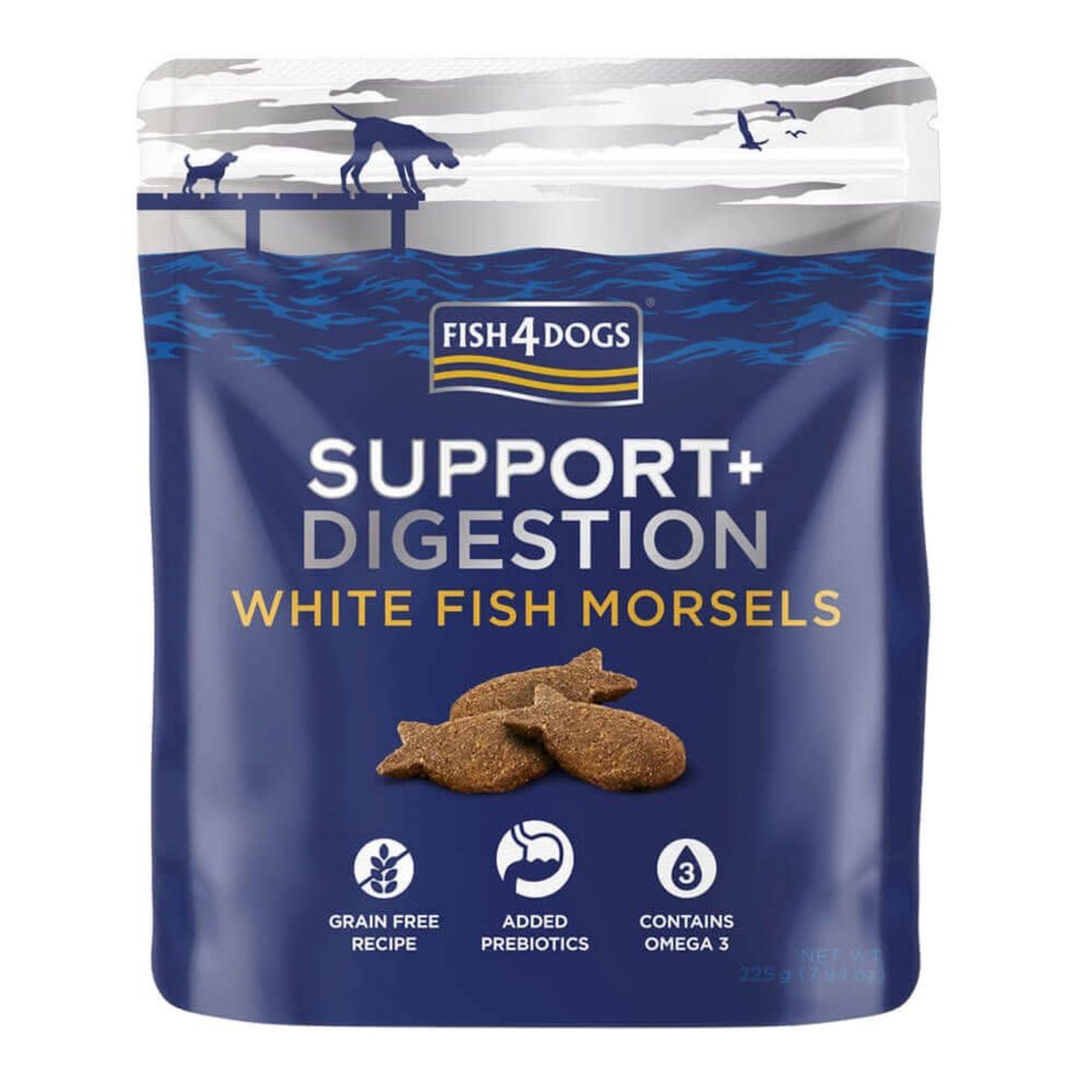 Fish4Dogs Support+ Digestion White Fish Morsels Dog Treats, 225g