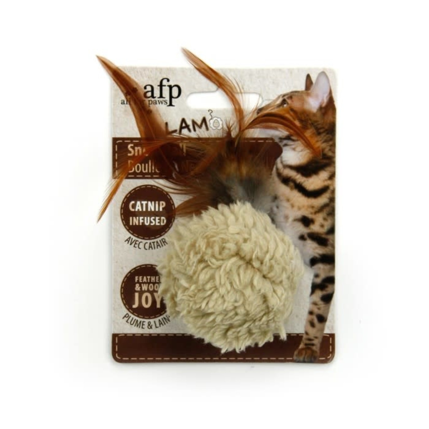 All For Paws Lamb Snow Ball Catnip Cat Toy, Mixed Colours